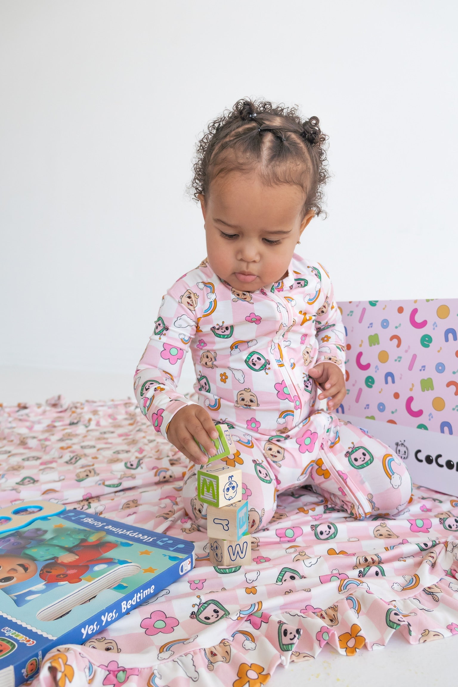 Dream Big Little Co X Cocomelon Jj Rainbow Checkers Dream Romper