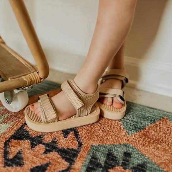 Toddler Platform Sandals in Cream - Akita