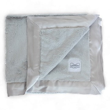 Luxury Satin Border Blanket - Silver