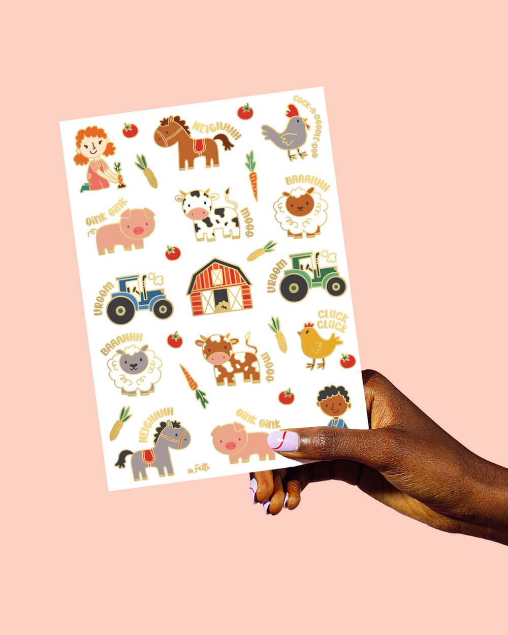 Farm Life Tats - 30 Foil Temporary Tattoos