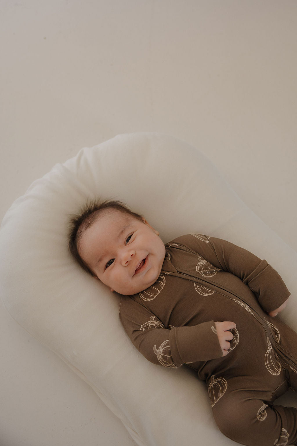 Bamboo Zip Pajamas | Brown Pumpkin