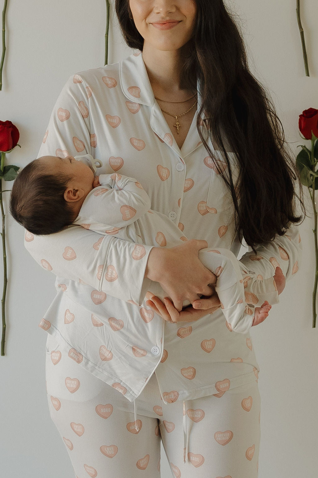 Women's Bamboo Button Up Lounge Set | Love Notes - Grey