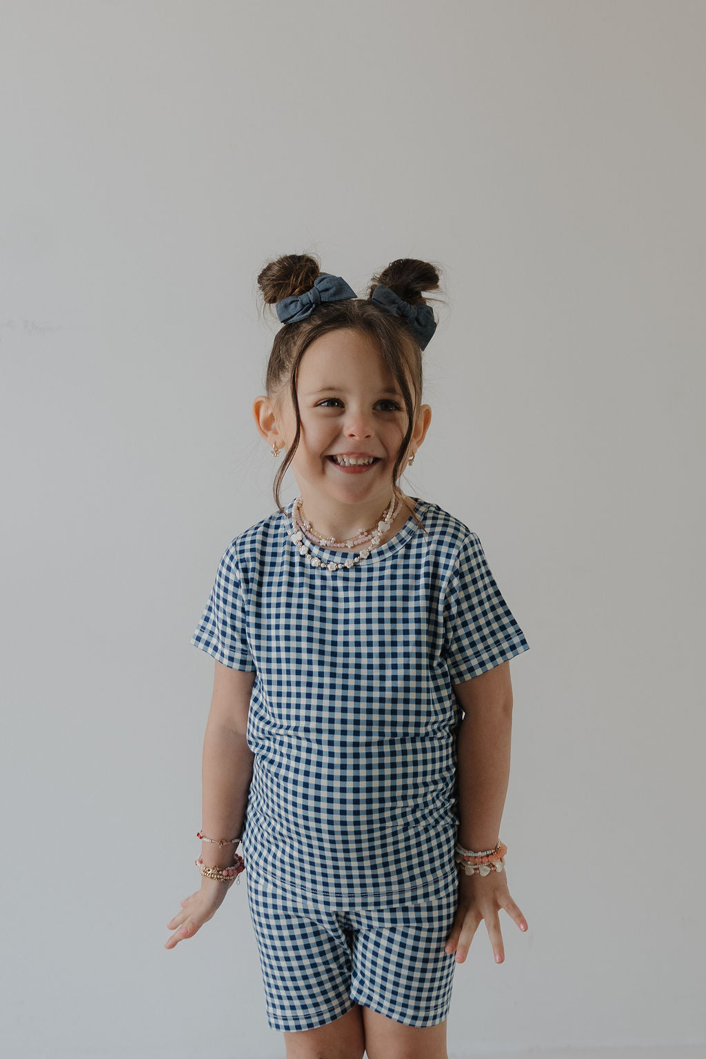 Bamboo Short Set | Blue Gingham