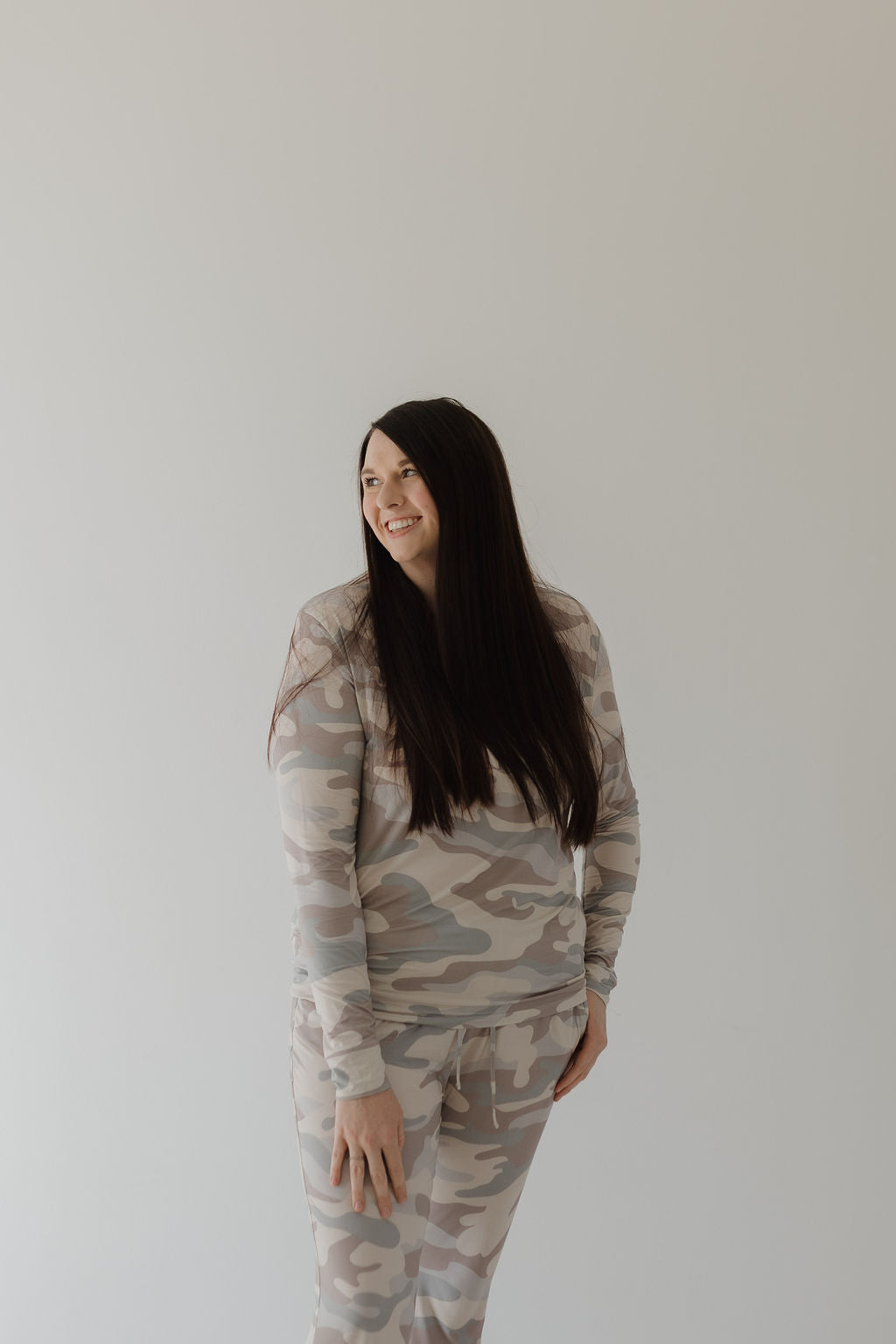 Women's Long Sleeve Bamboo Pajama | Camo