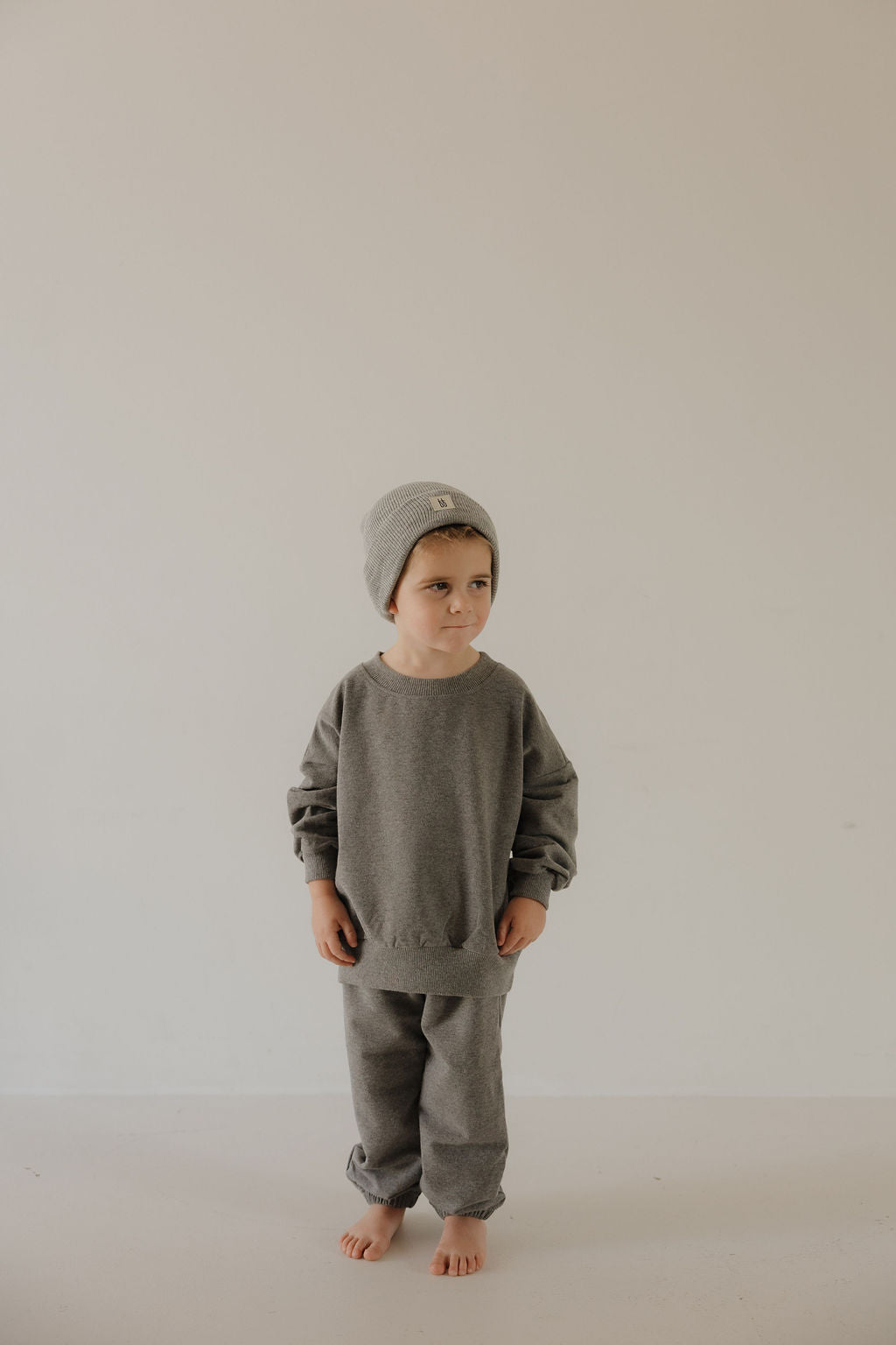 Child Sweat Set | Charcoal