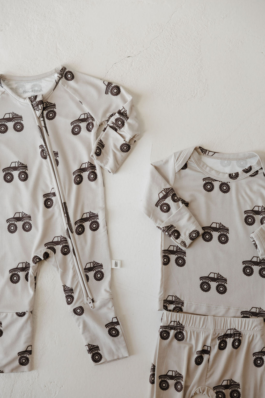 Bamboo Zip Pajamas | Monster Truck