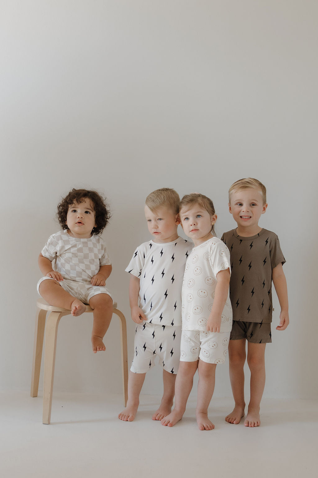 Bamboo Short Set | Checkerboard