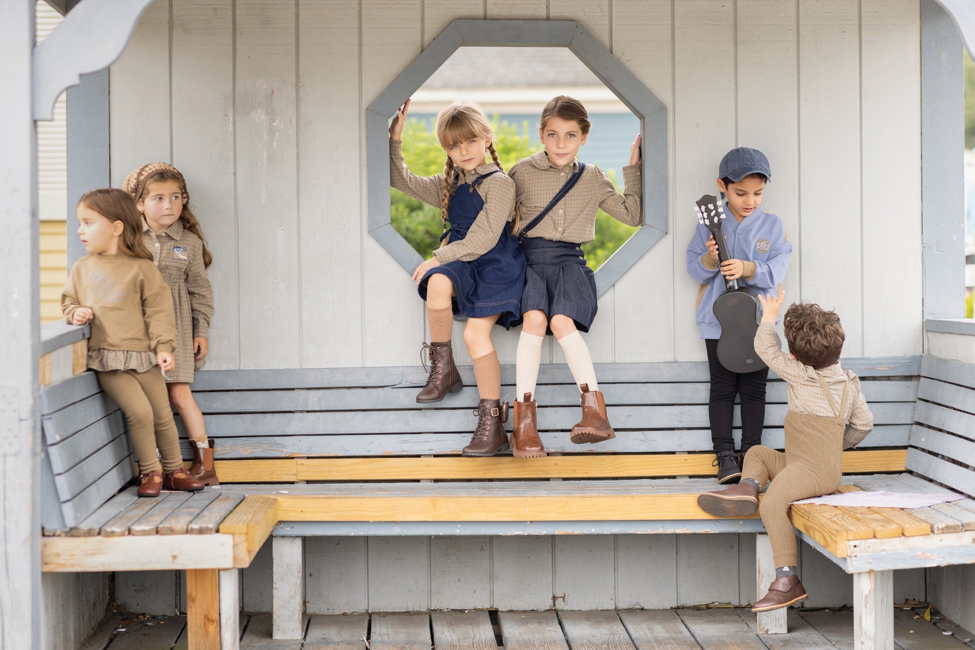Adventurer Taupe Plaid Dress