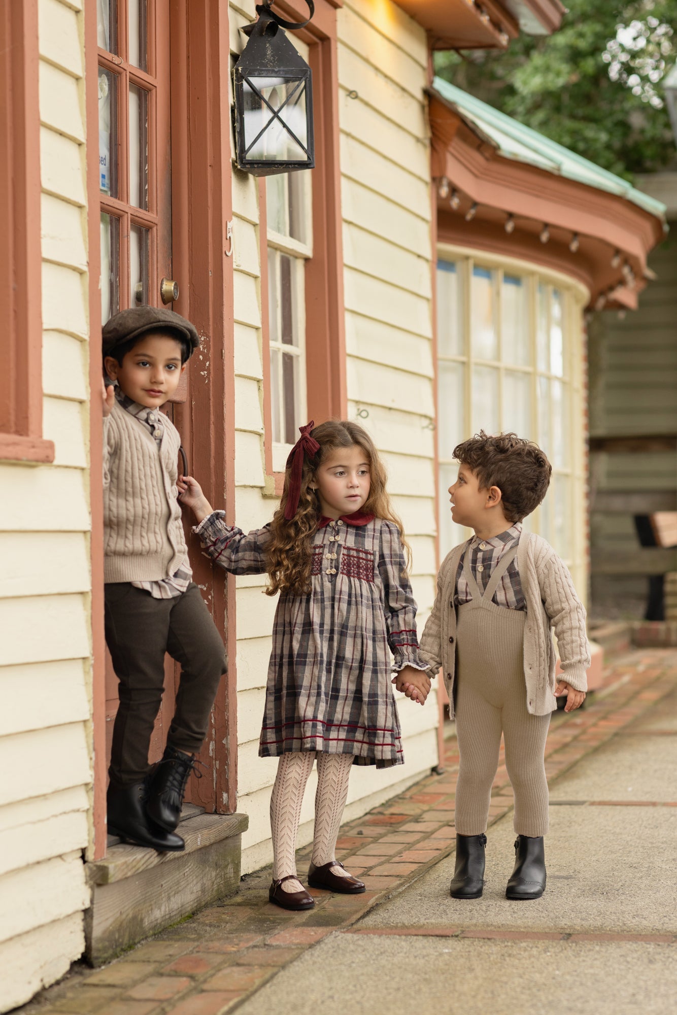 Oatmeal Ribbed Suspender Leggings