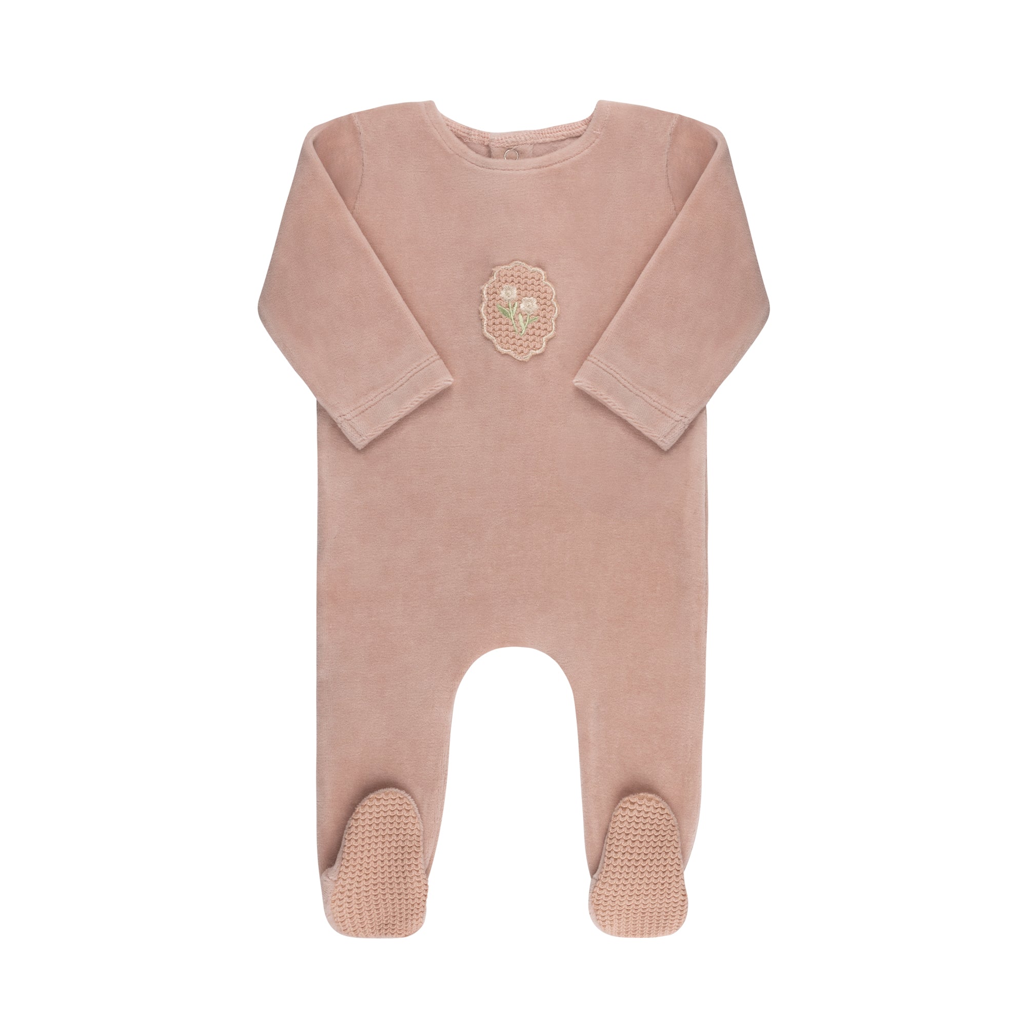 Crochet Applique Layette Set (velour Edition)