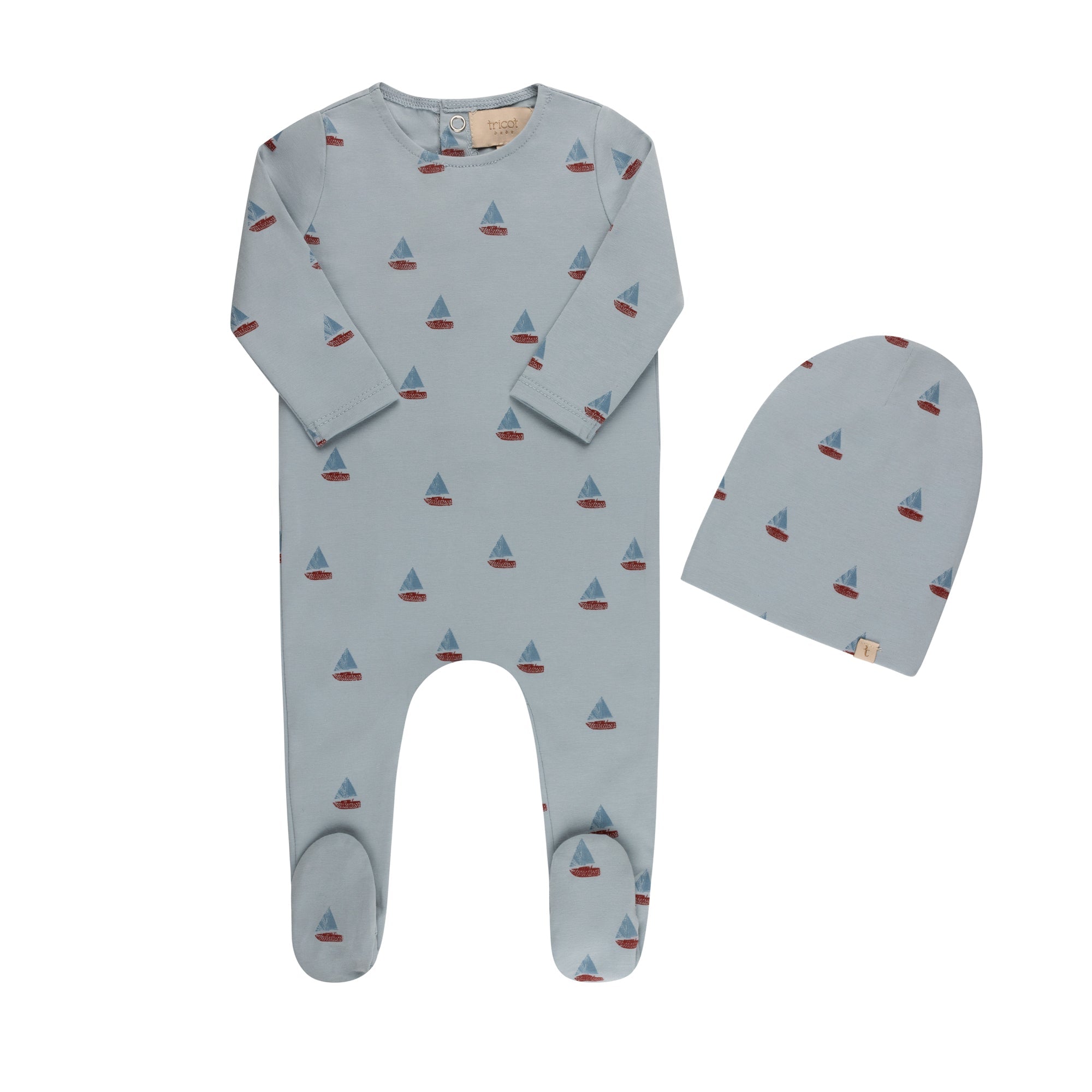Printed Cherries/ Boat Layette Set