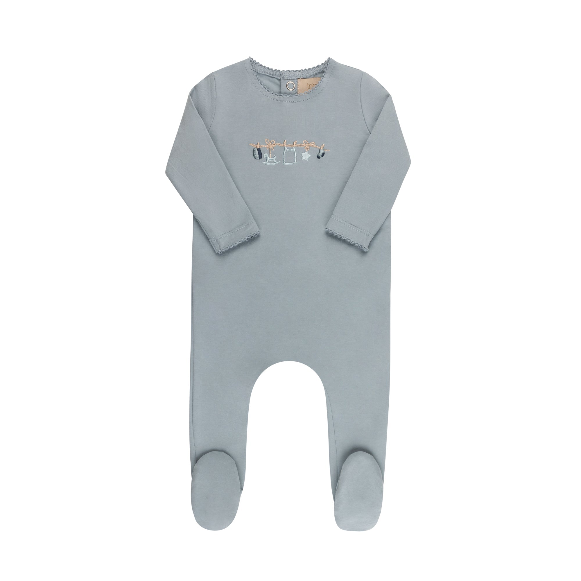 Embroidered Clothesline Layette Set