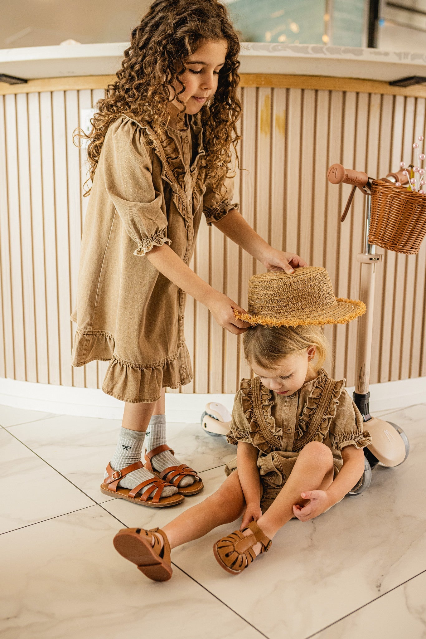 Tan Wash Dress