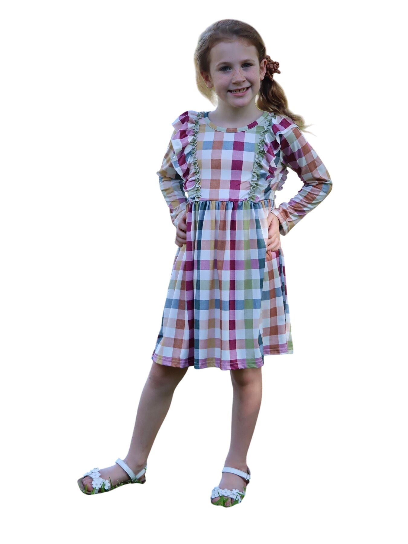 Fall Autumn Baby Girls Plaid Dress