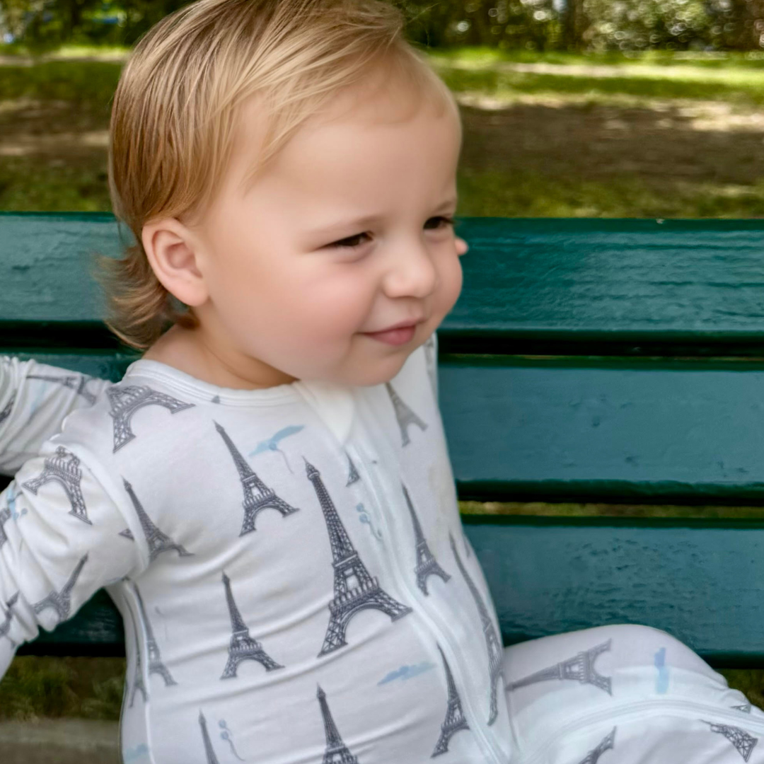 Paris Eiffel Tower Zippered Romper