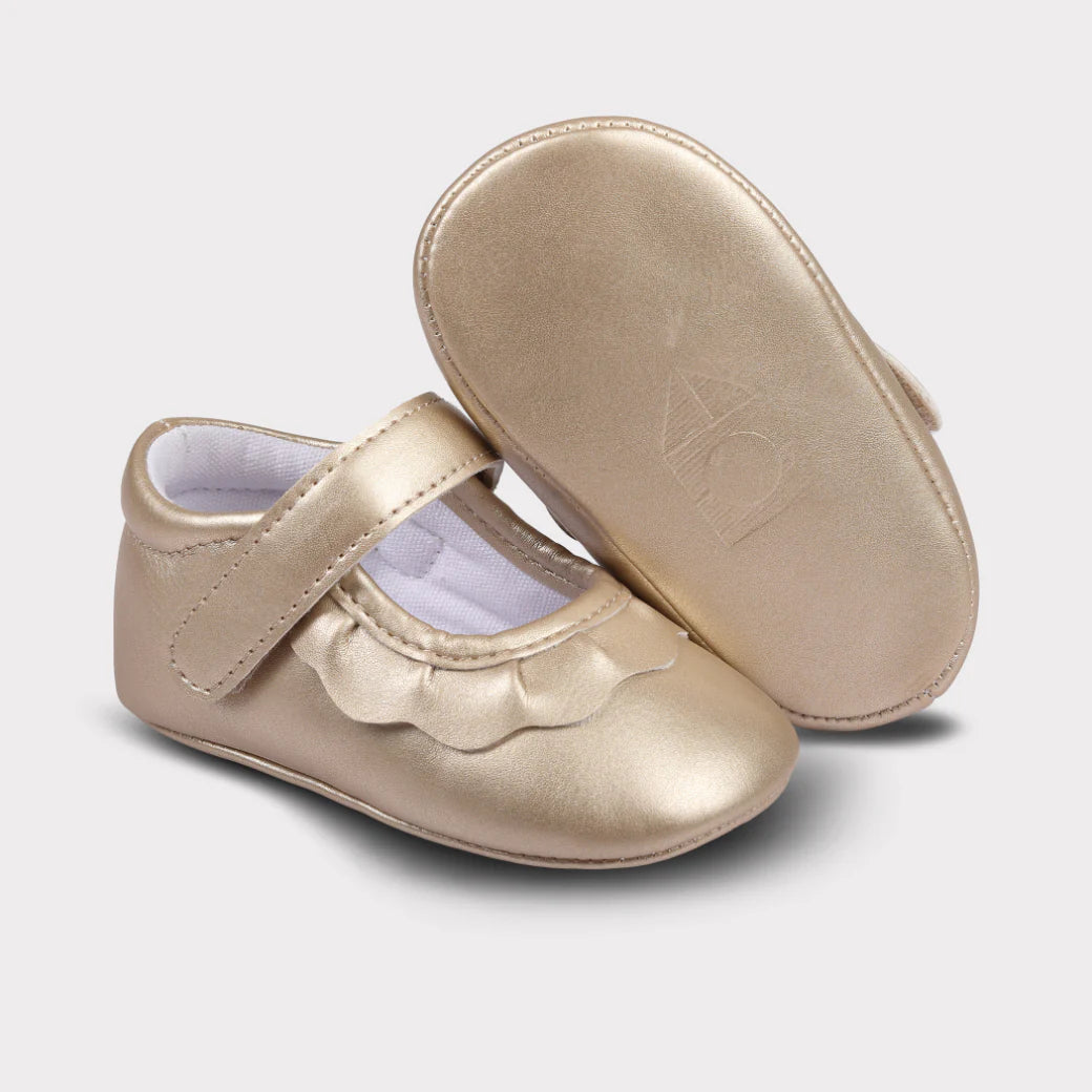 Amina Girls Hook & Loop Crib Shoe