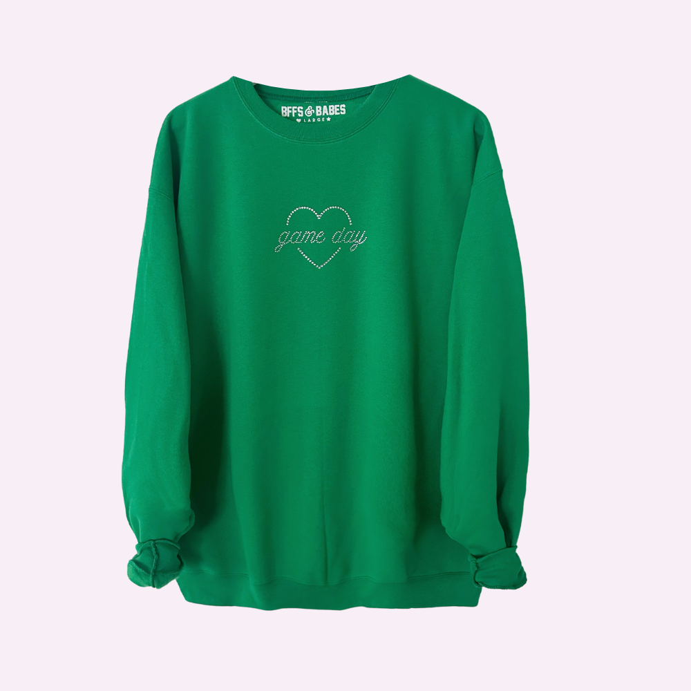 Game Day Shine ♡ Rhinestone Sweatshirt