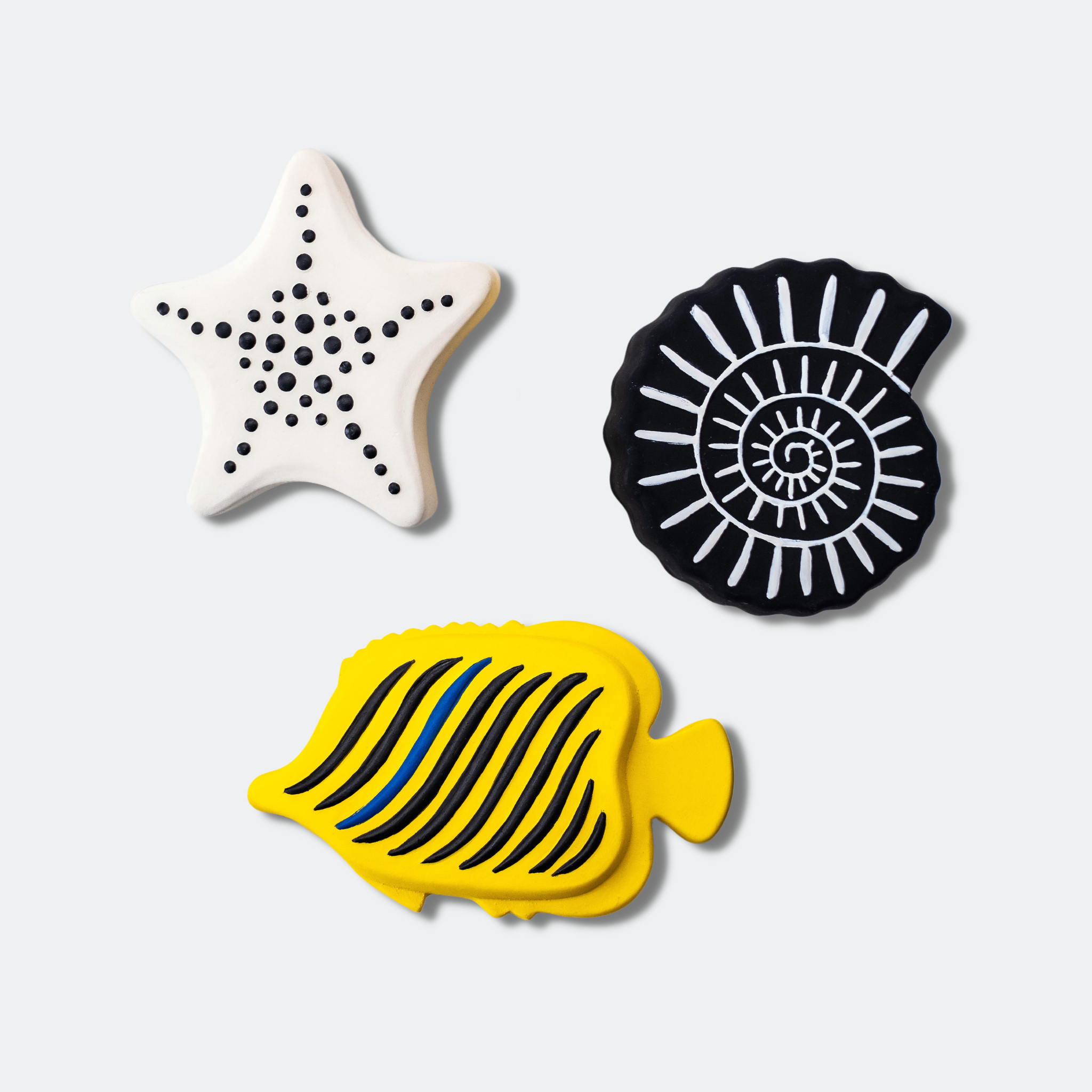 Natural Rubber Sensory Bath Toys 3-pack - Suitable From Birth