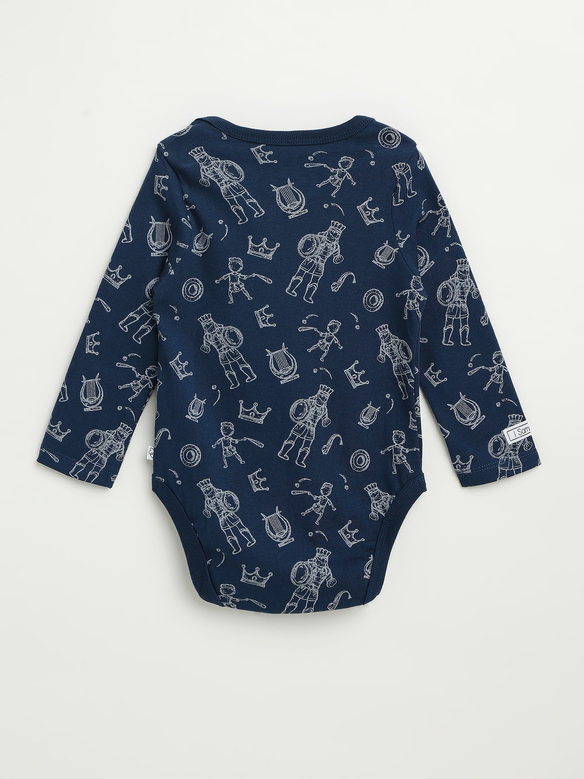 David & Goliath Sailor Blue Long Sleeve Bodysuit Cotton