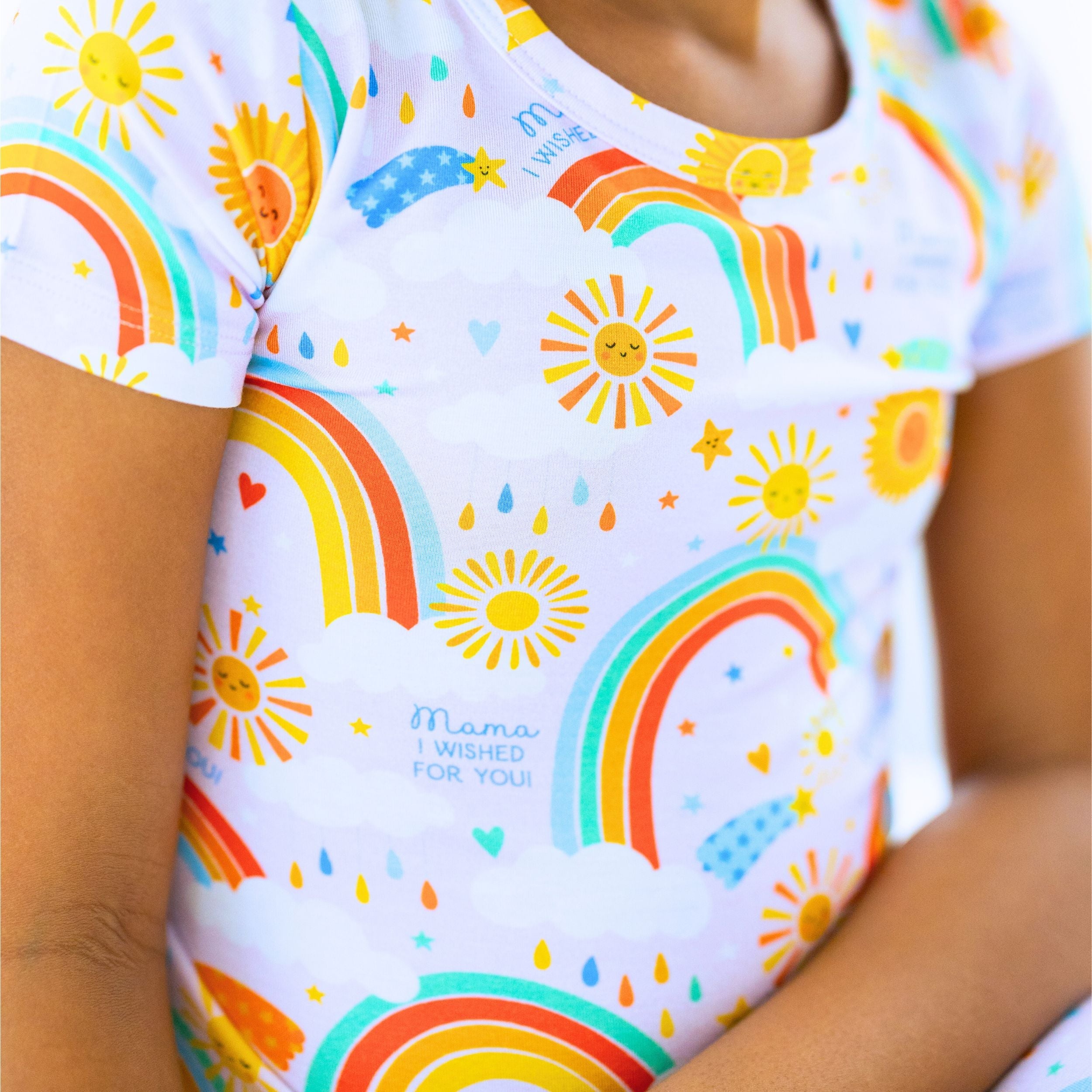 The Second-skin 2-piece Short Sleeve Pajama | Here Comes The Sunshine (pink)