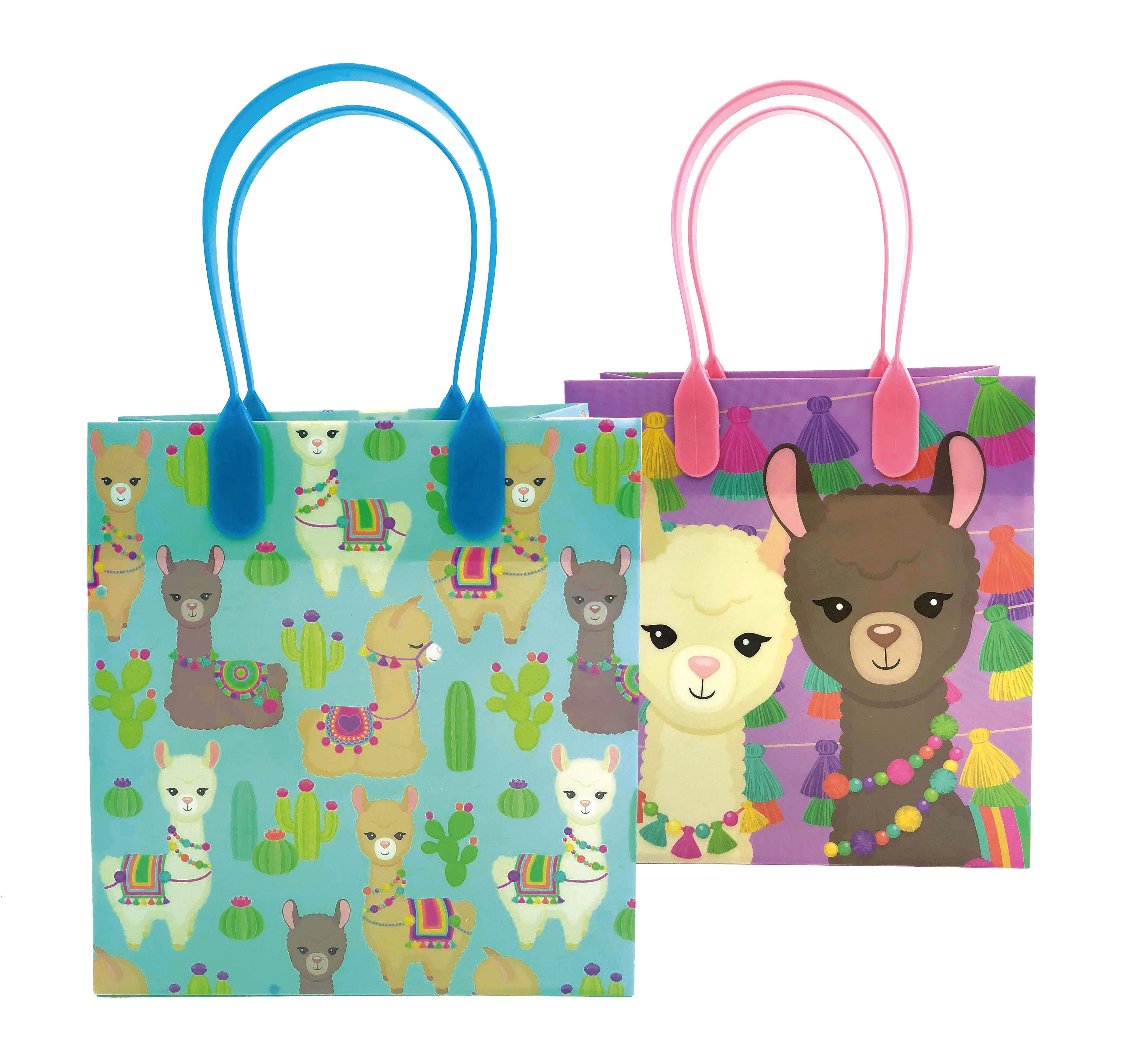 Llamas Party Favor Treat Bags - Set Of 6 Or 12