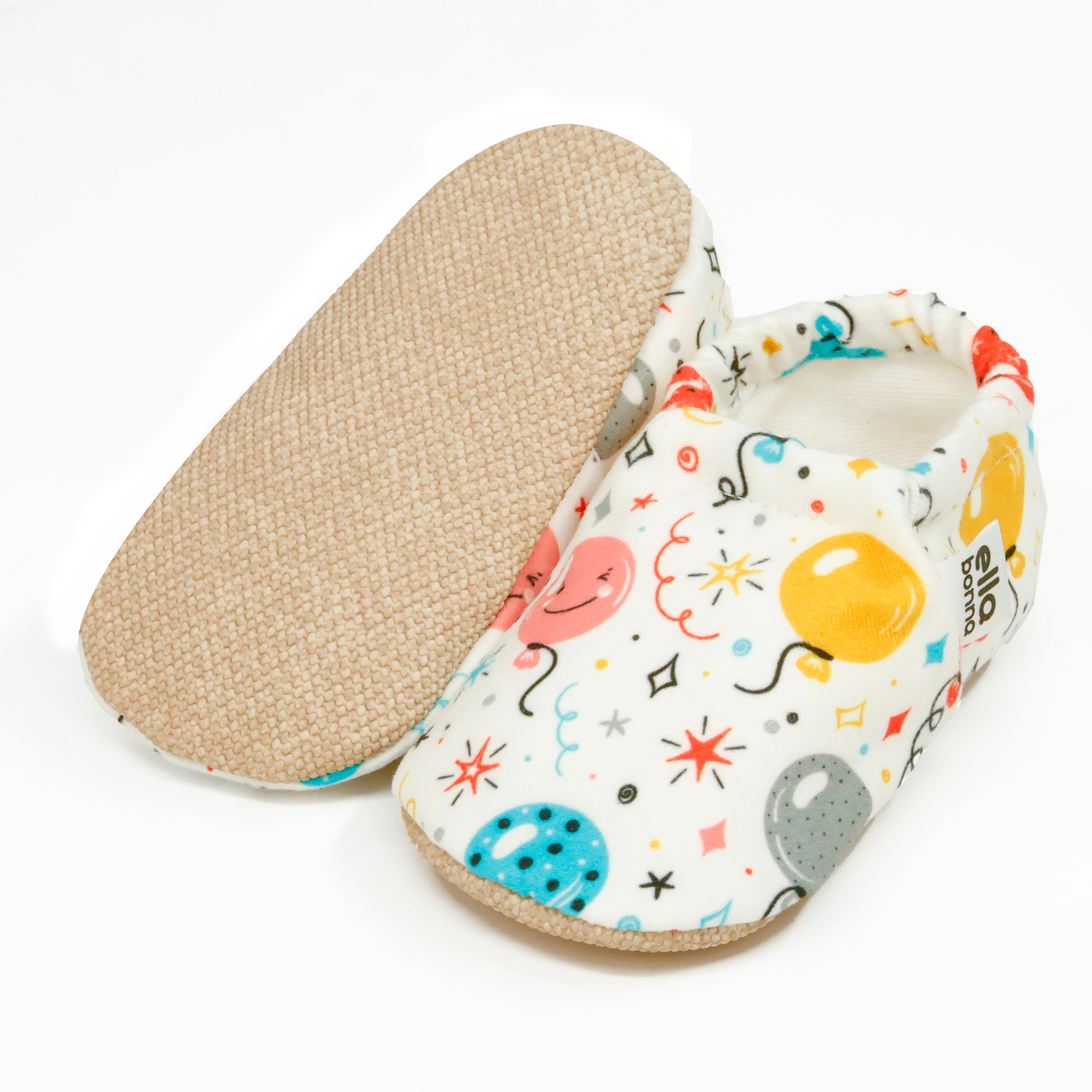 Ella Bonna Non-slip Sole Balloons Patterned Baby Booties, Home Boot Slippers Nursery Shoes