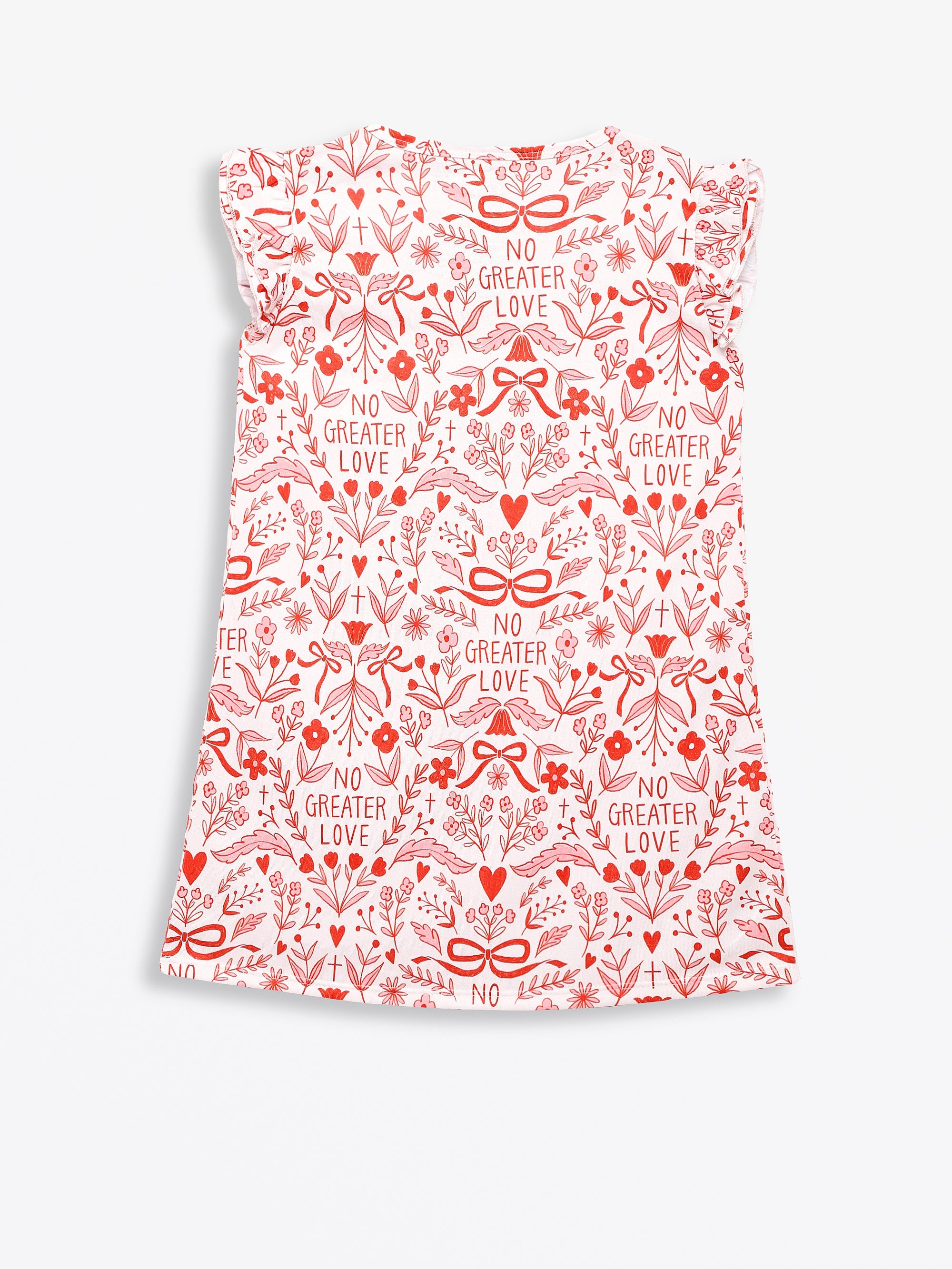 No Greater Love Pink Pj Girls Nightgown Polyester