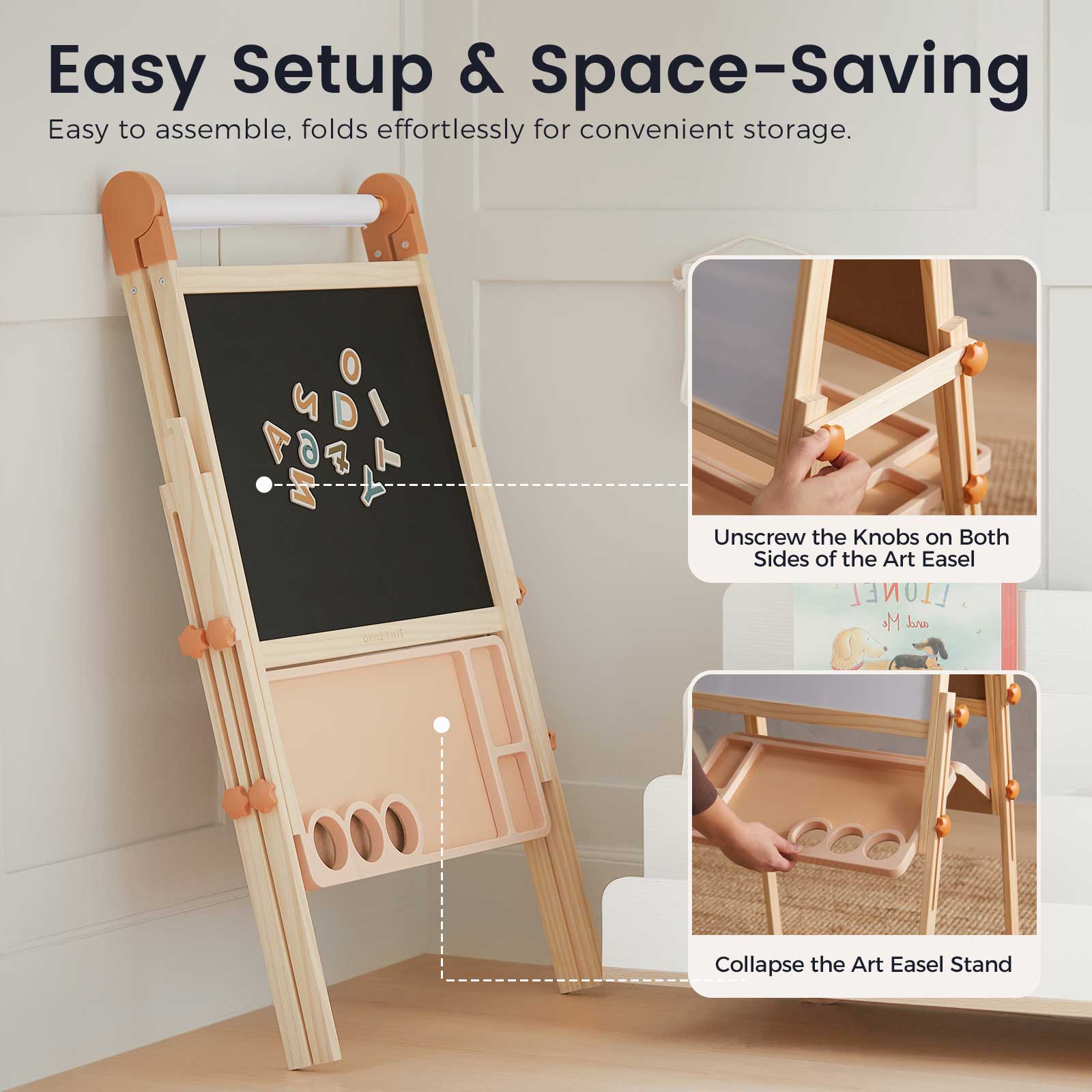 Tiny Land® Magnitales Easel For Kids