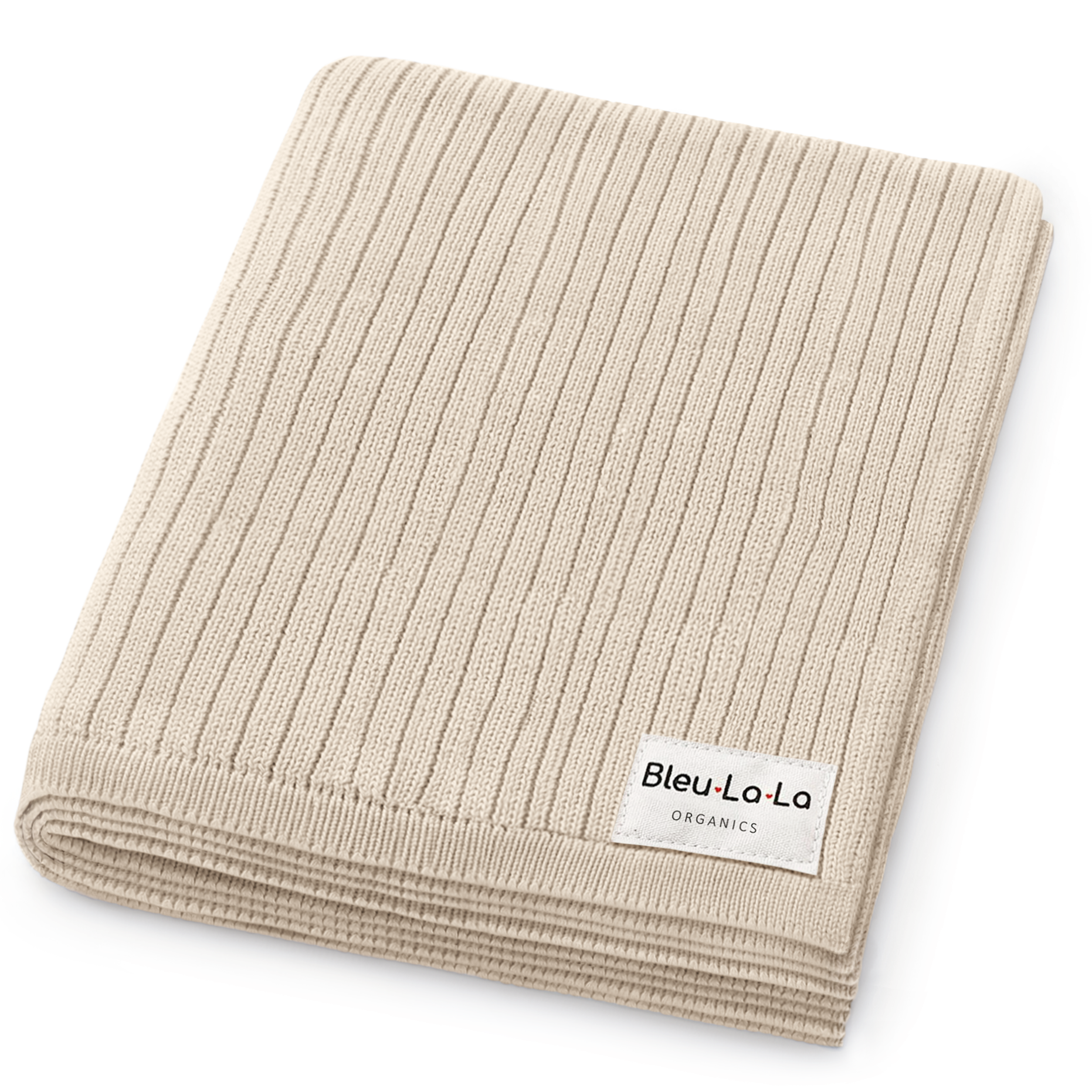 Organic Ribbed Knit Cotton Baby Blanket
