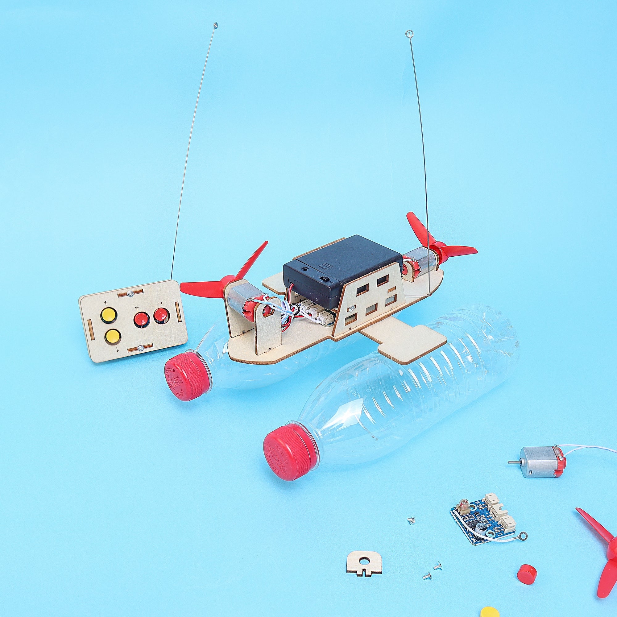Rc Propeller Boat Diy Kit, Educational Stem Toy