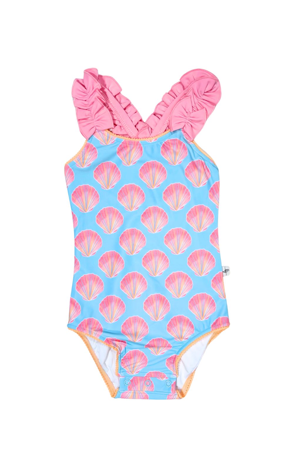 Serene Seashell Ruffle Strap One Piece