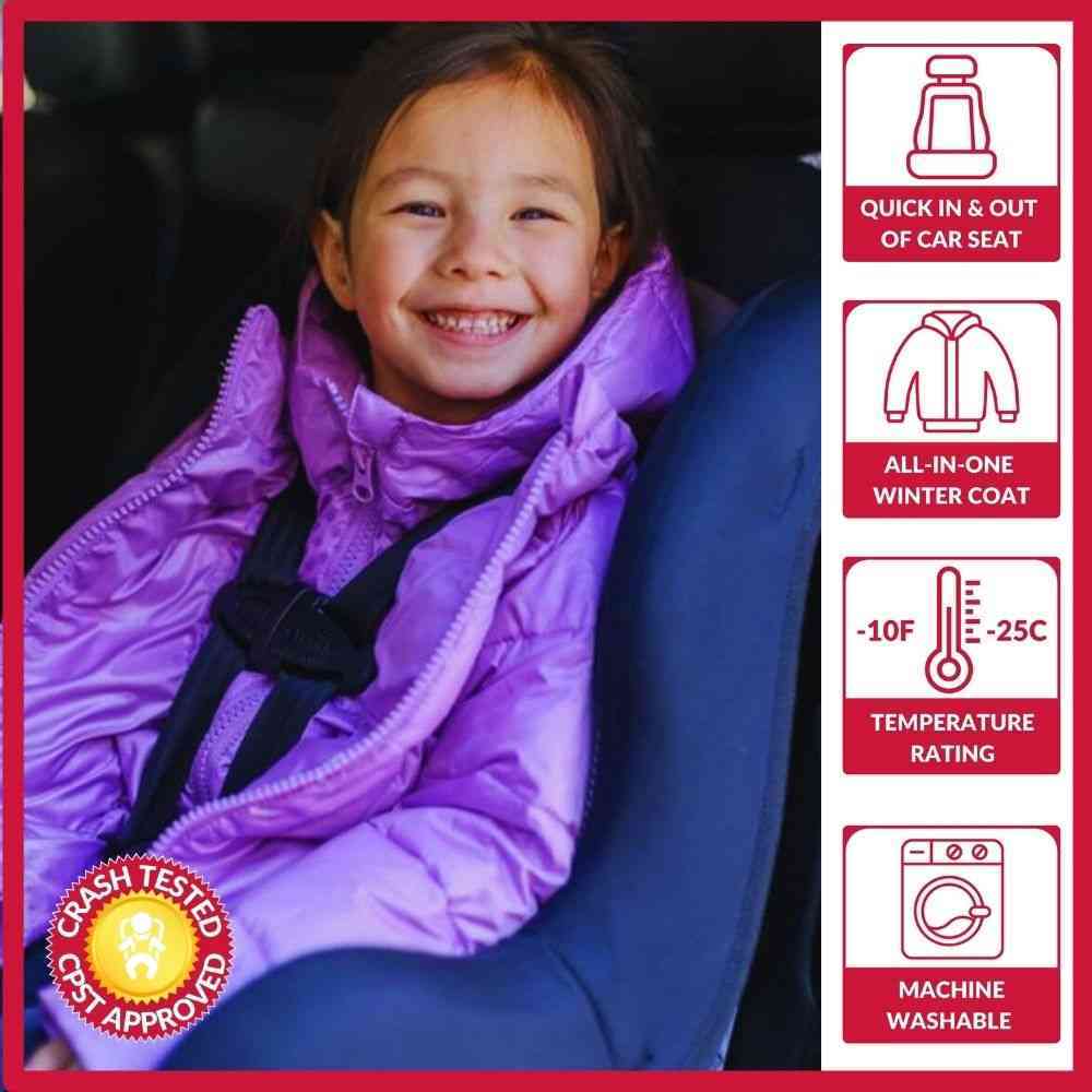 Car Seat Coat | The Road Coat Vegan - Purple