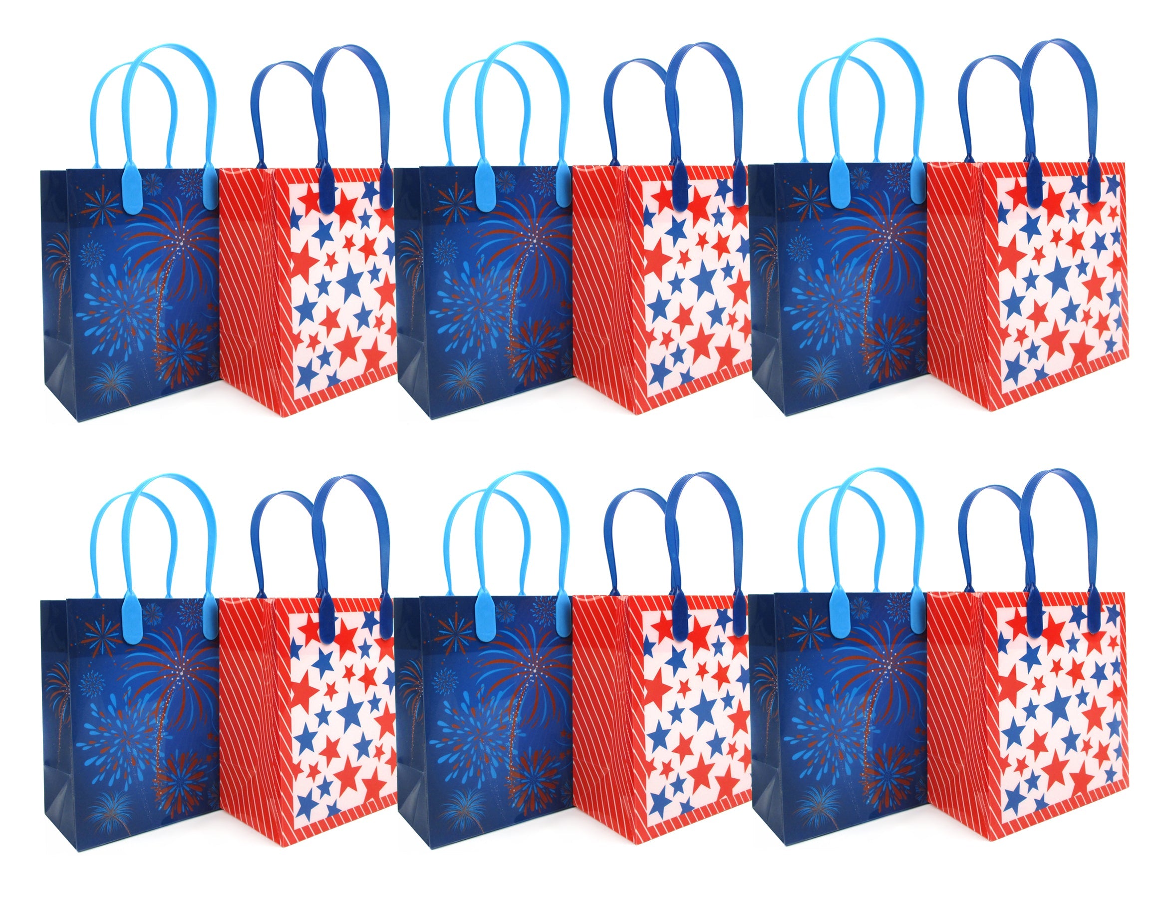 Patriotic 4th Of July Party Favor Bags Treat Bags - Set Of 6 Or 12
