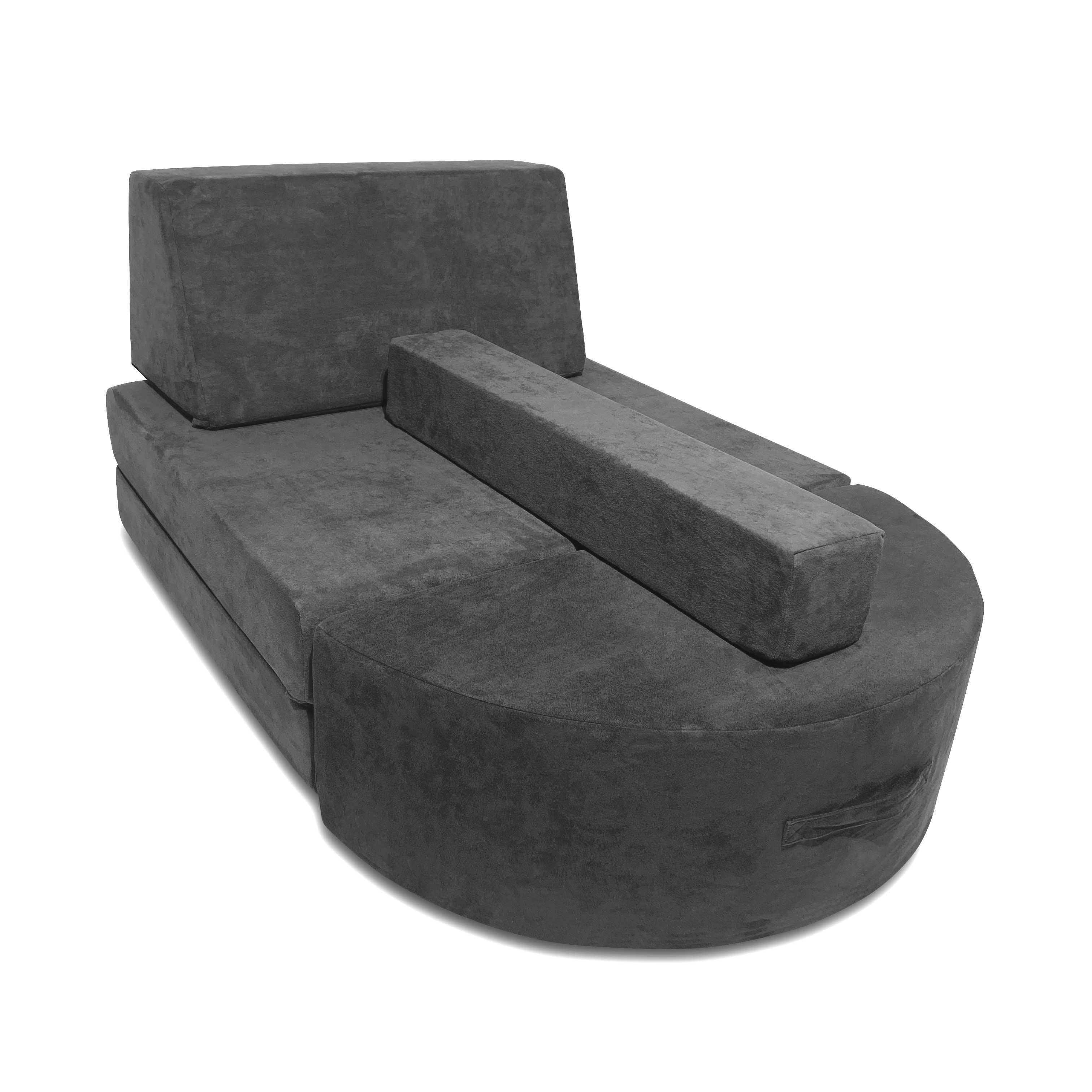 5 Piece Soft Furniture Playset Modular Microsuede Foam Play Couch For Creative Kids