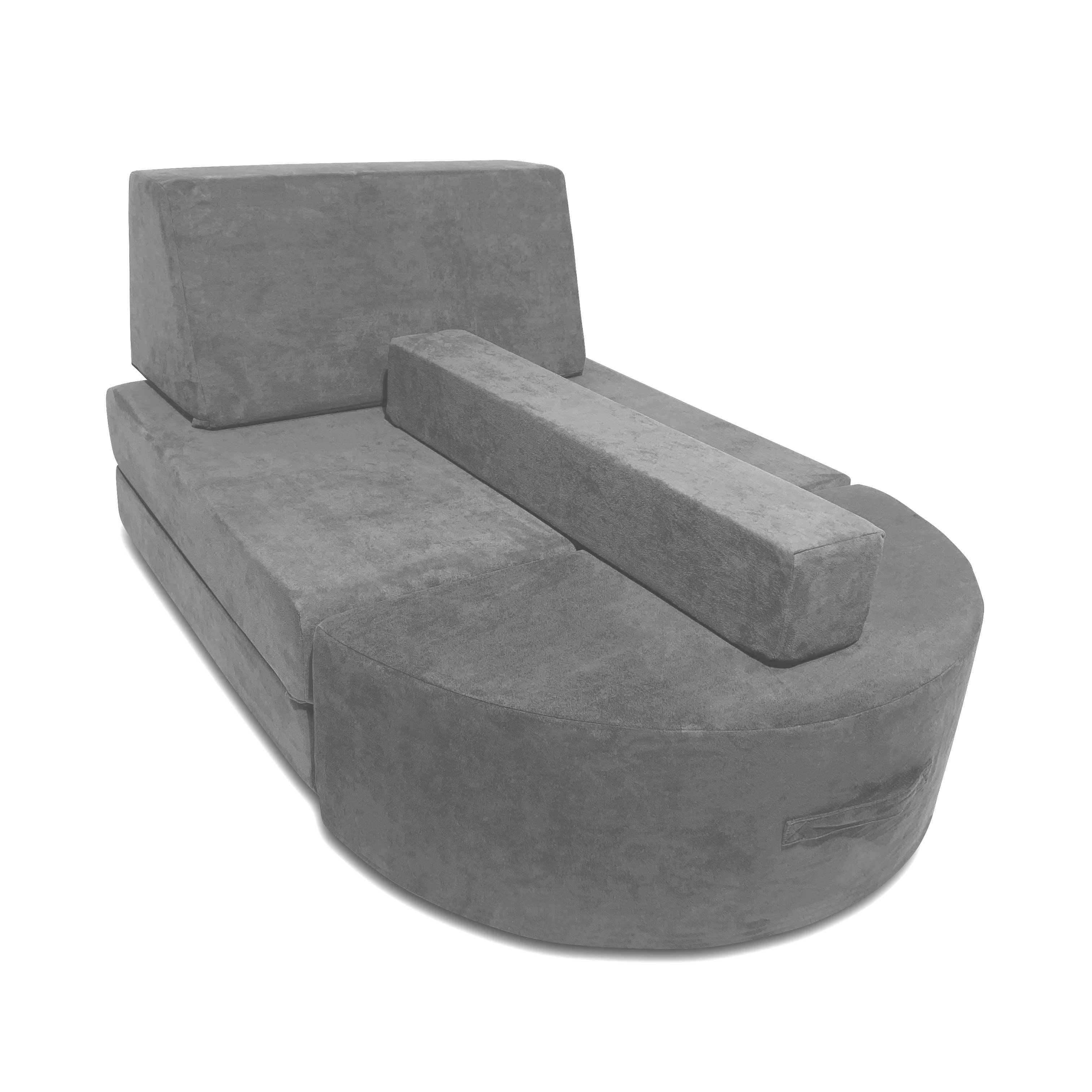 5 Piece Soft Furniture Playset Modular Microsuede Foam Play Couch For Creative Kids