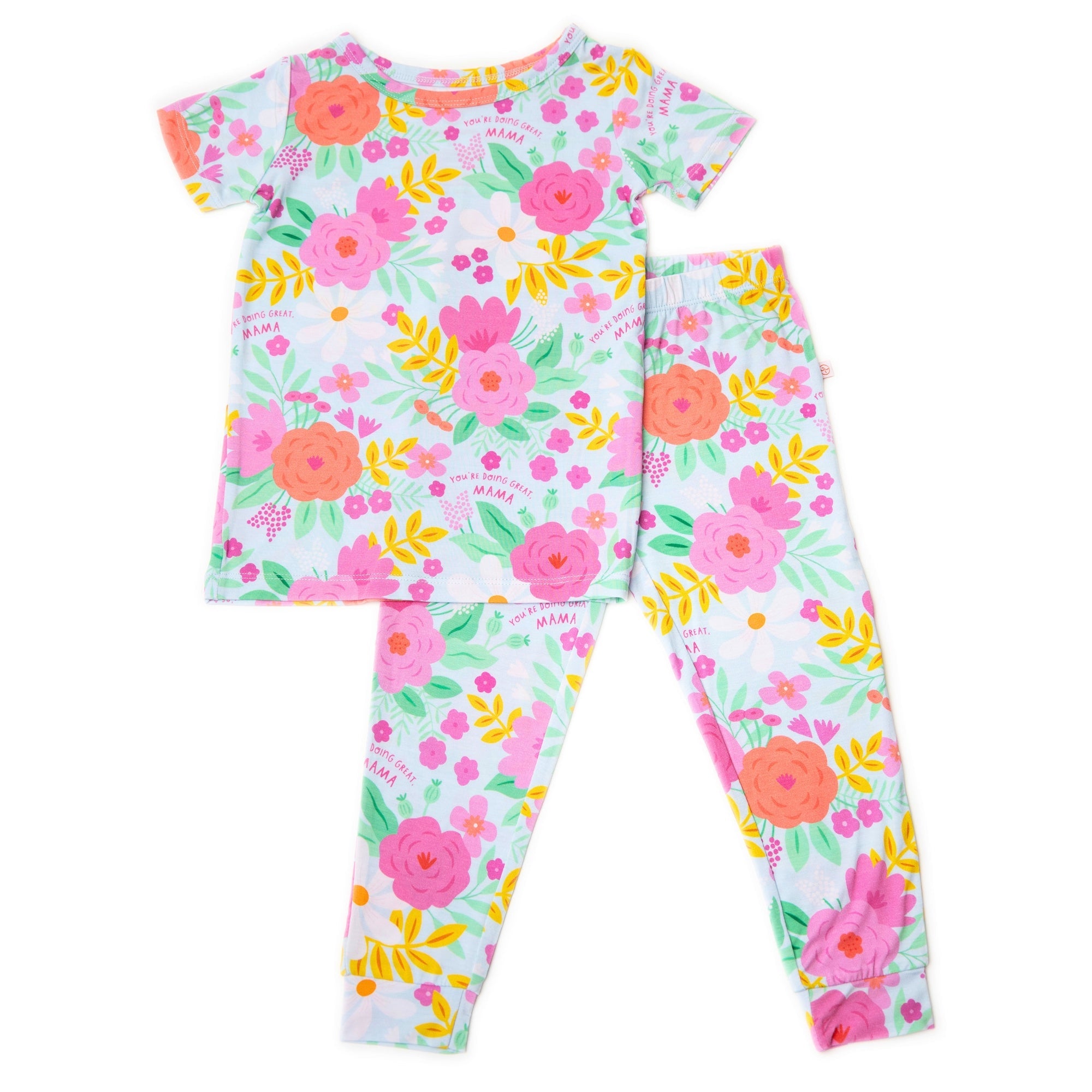 The Second-skin 2-piece Pajama | Flower Power | "you're Doing Great, Mama"