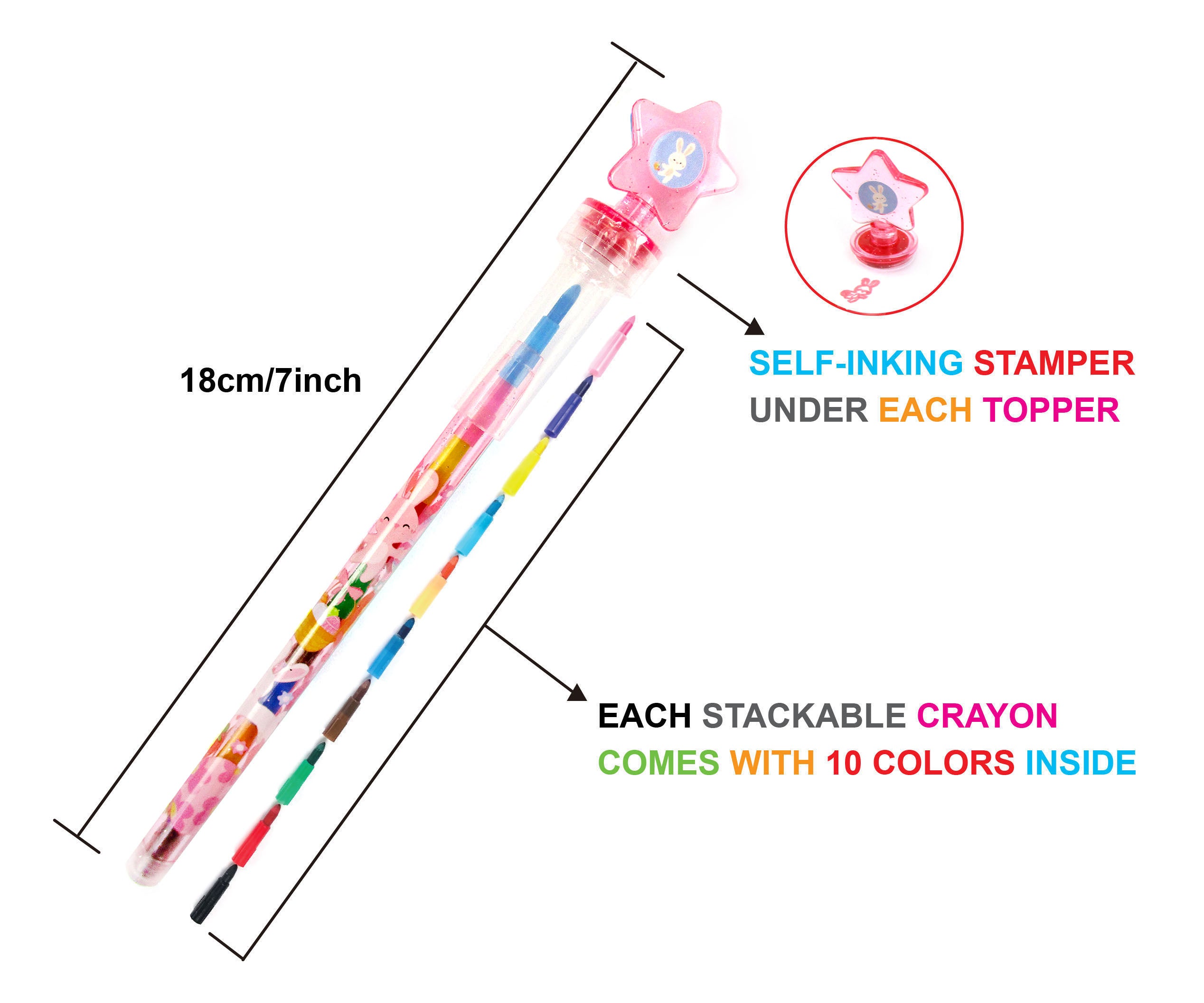 New Easter Sunday Stackable Crayon With Stamper Topper