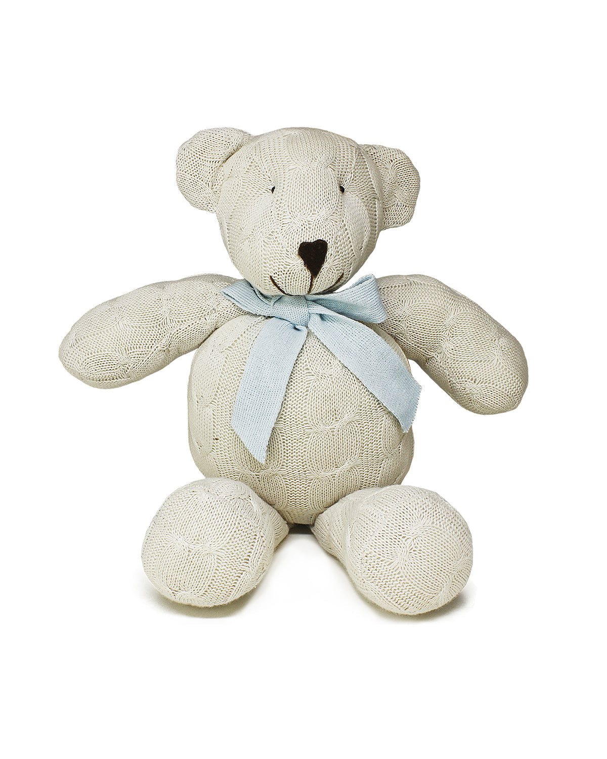 Plush Cable Knit Teddy Bear Classic