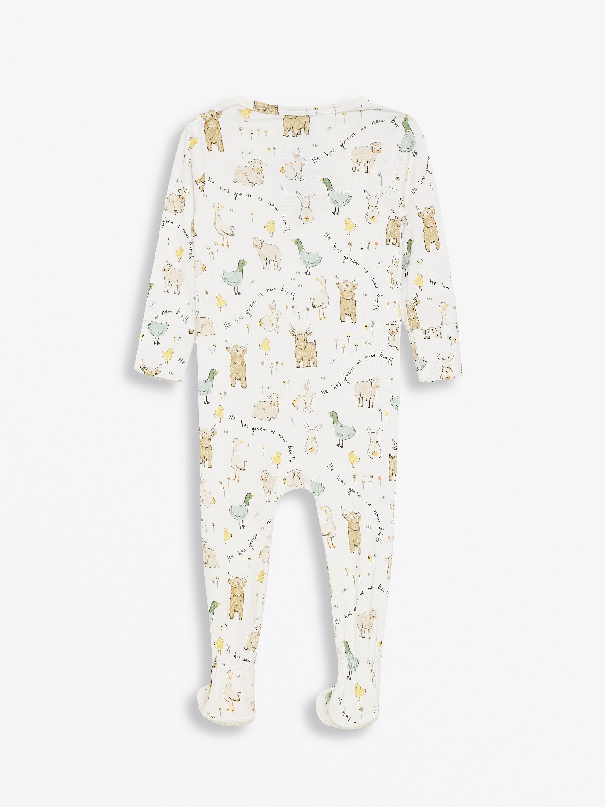 New Birth Pj Footed Onesie Bamboo
