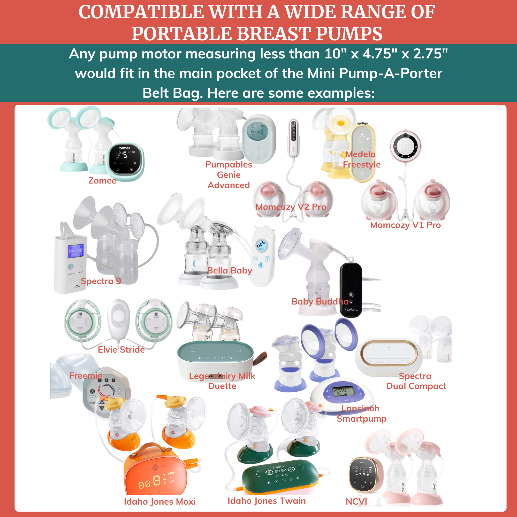 Belt Bag For Small Breast Pumps - Mini Pump-a-porter