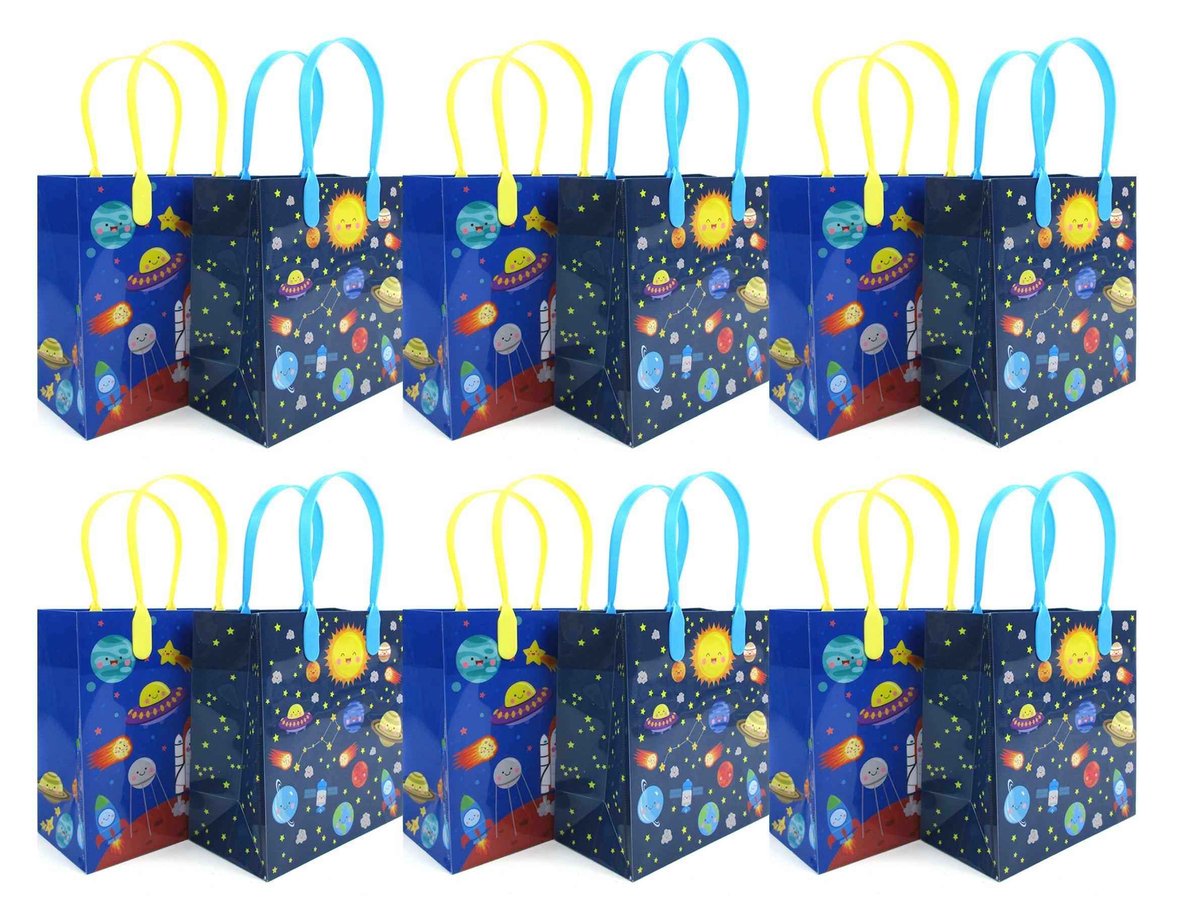 Outer Space Party Favor Bags Treat Bags - Set Of 6 Or 12
