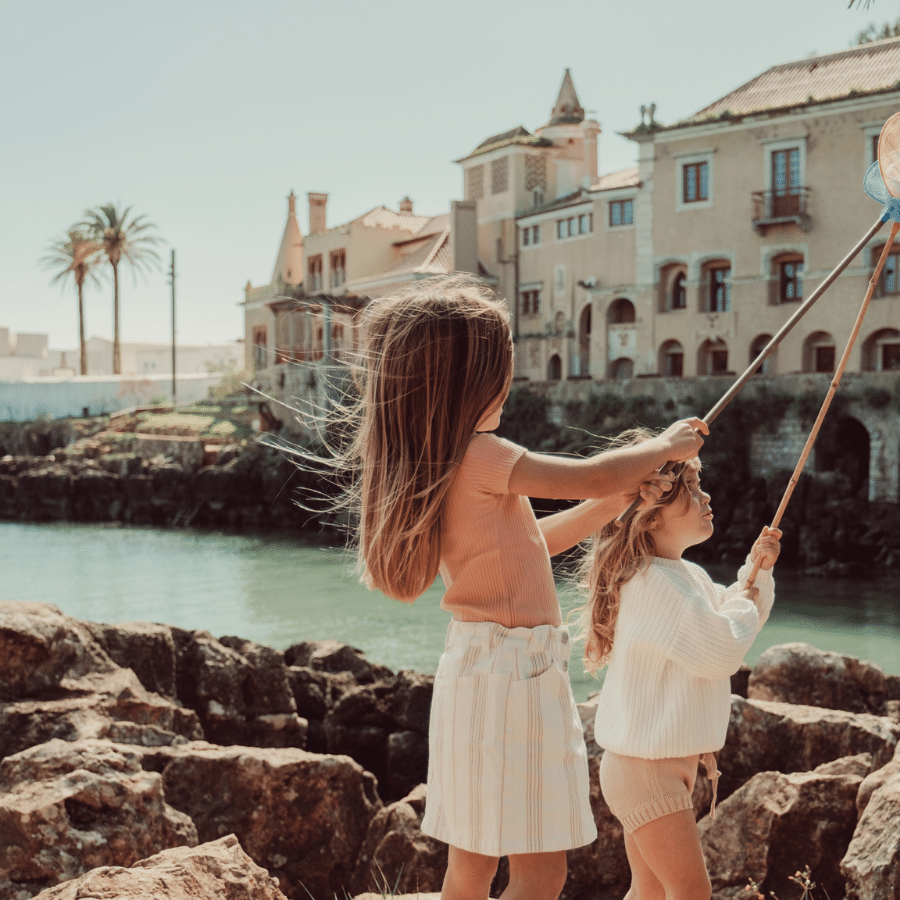The Denim Skirt - Rose Stripe