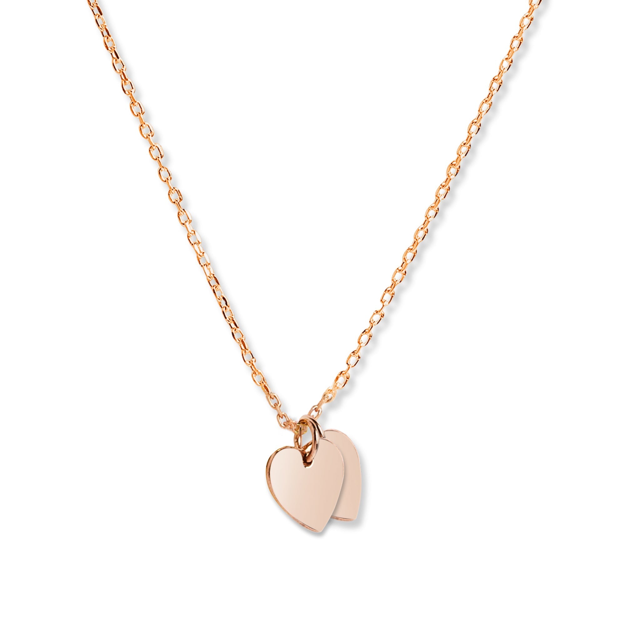 Mysha Personalized Eternal Initial Dual Heart Pendant