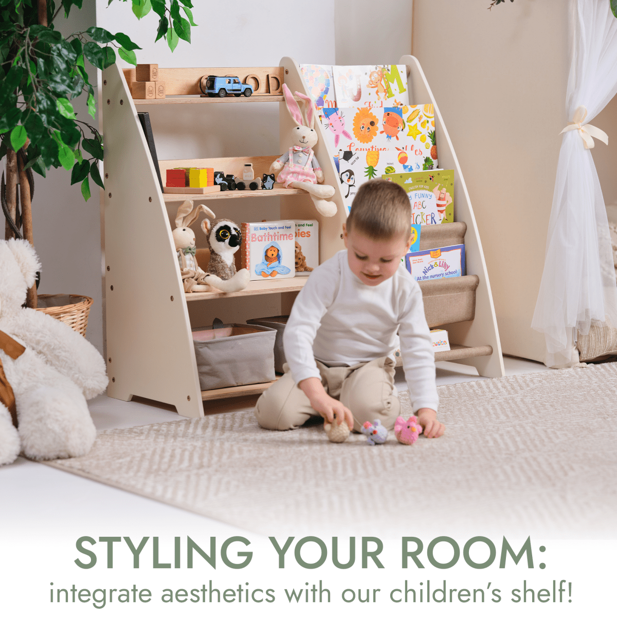 2in1 Montessori Shelf For Books And Toys