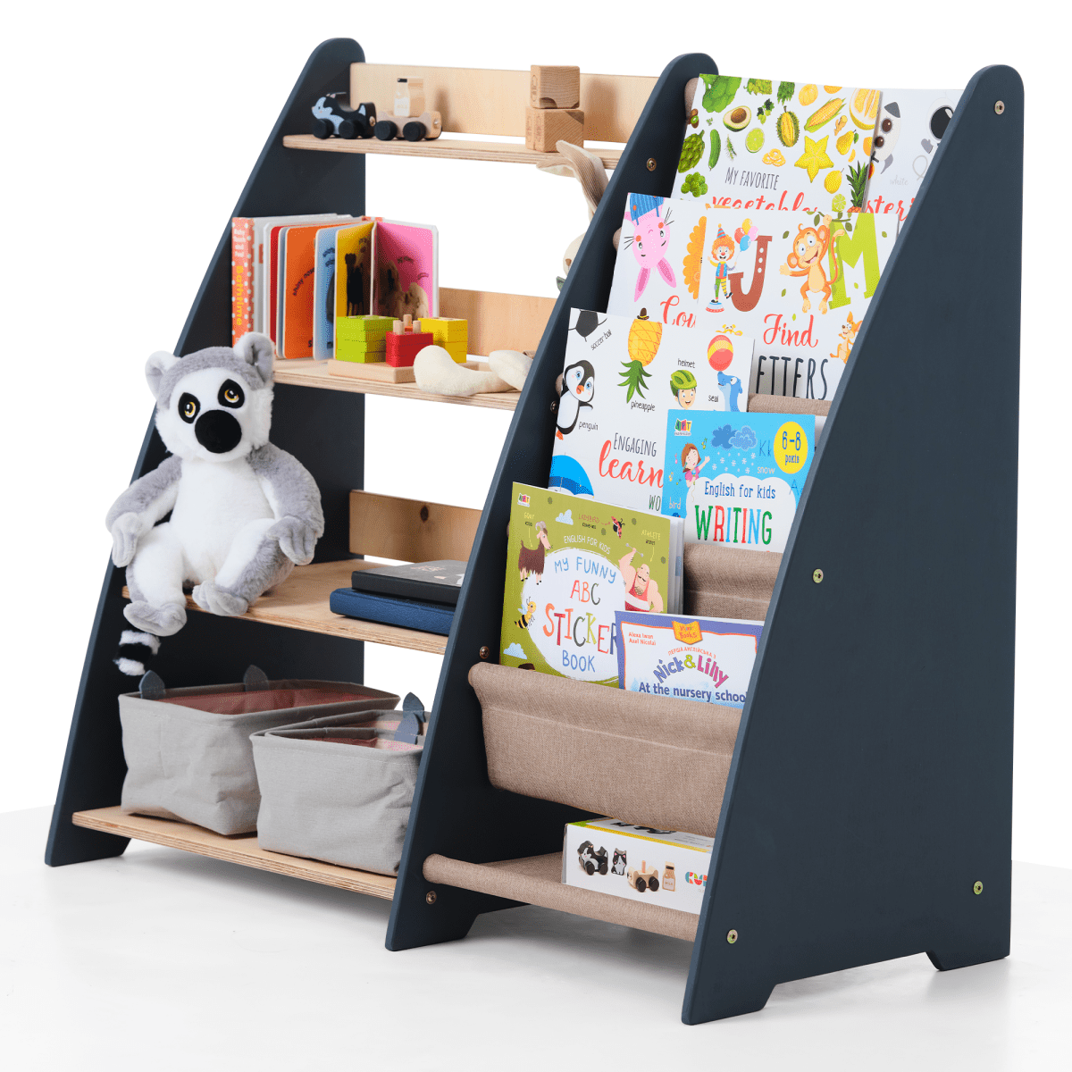 2in1 Montessori Shelf For Books And Toys
