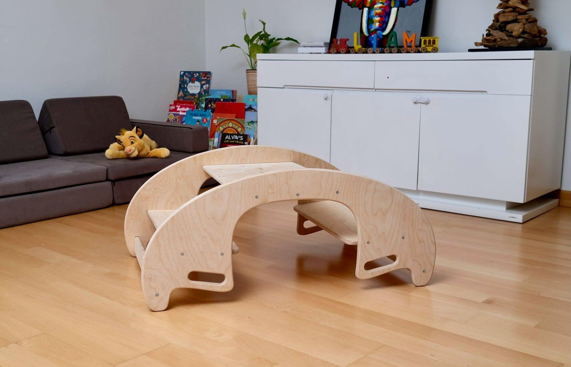 2in1-montessori Wooden Seesaw-table Chair Set