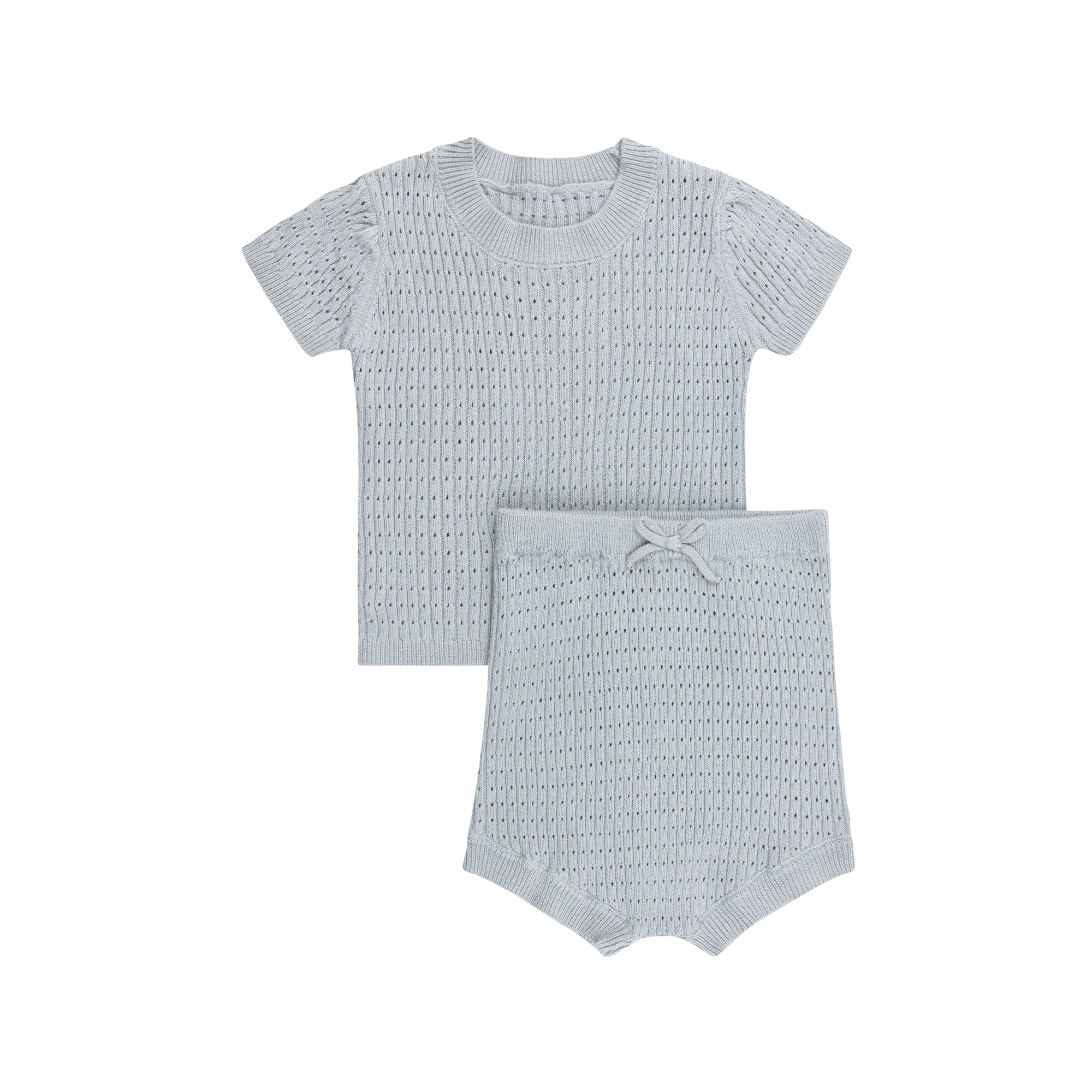 pointelle Knit 2 Piece Short Set
