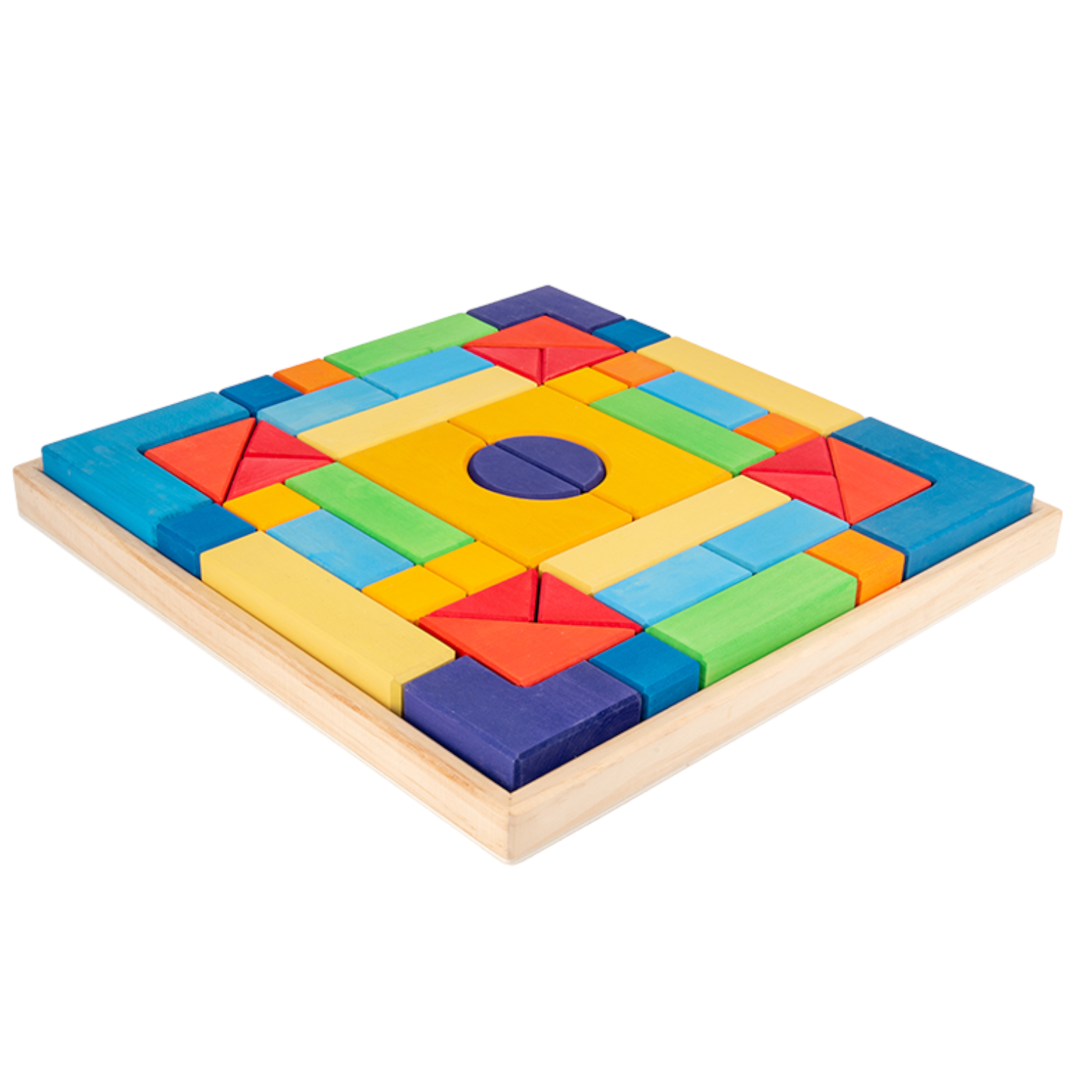 46 Pcs Stained Large Basic Ii Building Block Set With Storage Tray