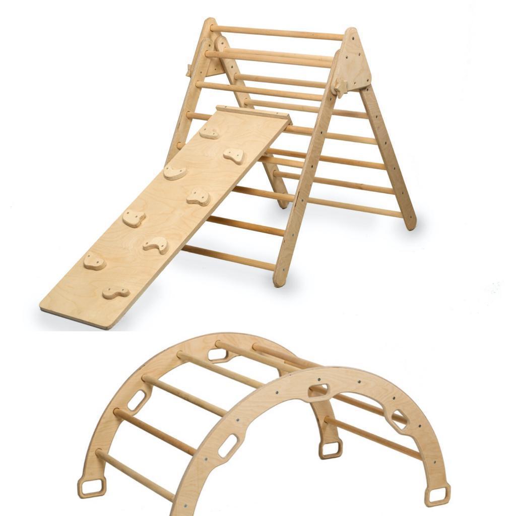Climbing Triangle And Climbing Arch/rocker And Rockwall/slider Ramp Or Ladder Slider Ramp