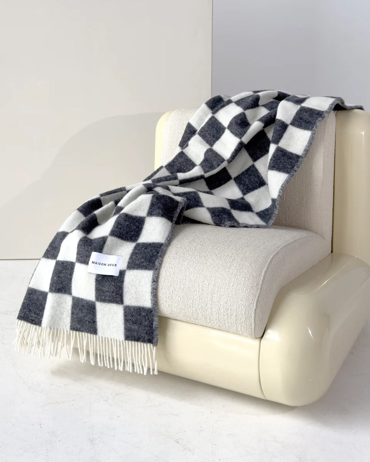 Blanket Checkerboard Black / White 4.25 X 6.5 Ft